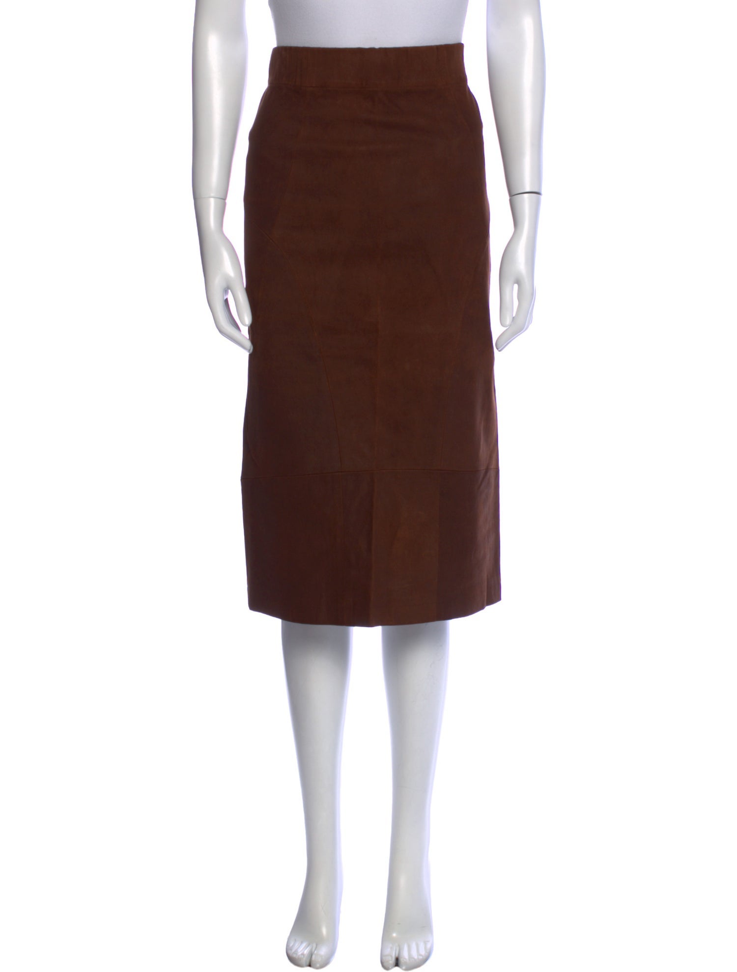 Zero + Maria Cornejo Leather Knee-Length Skirt