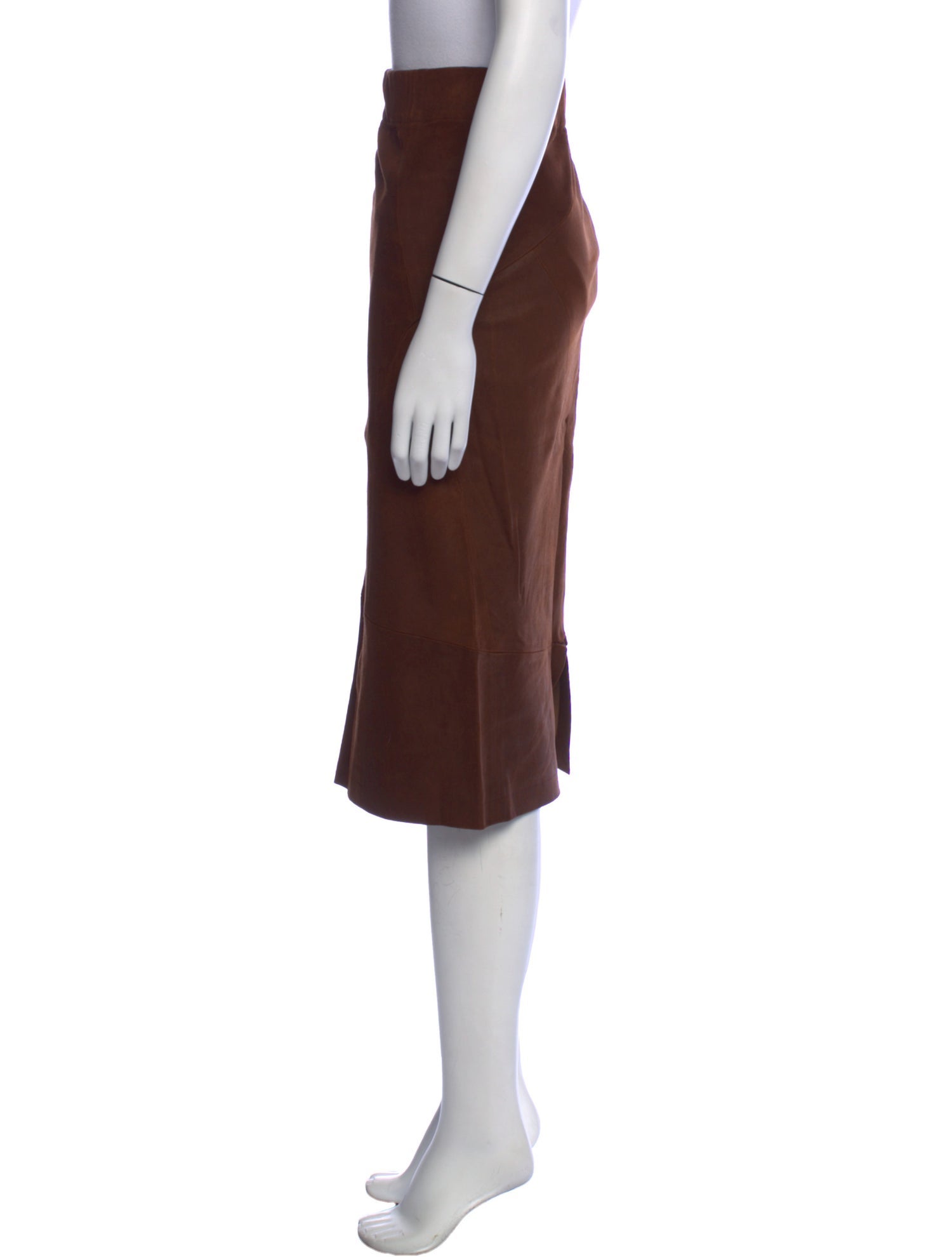 Zero + Maria Cornejo Leather Knee-Length Skirt