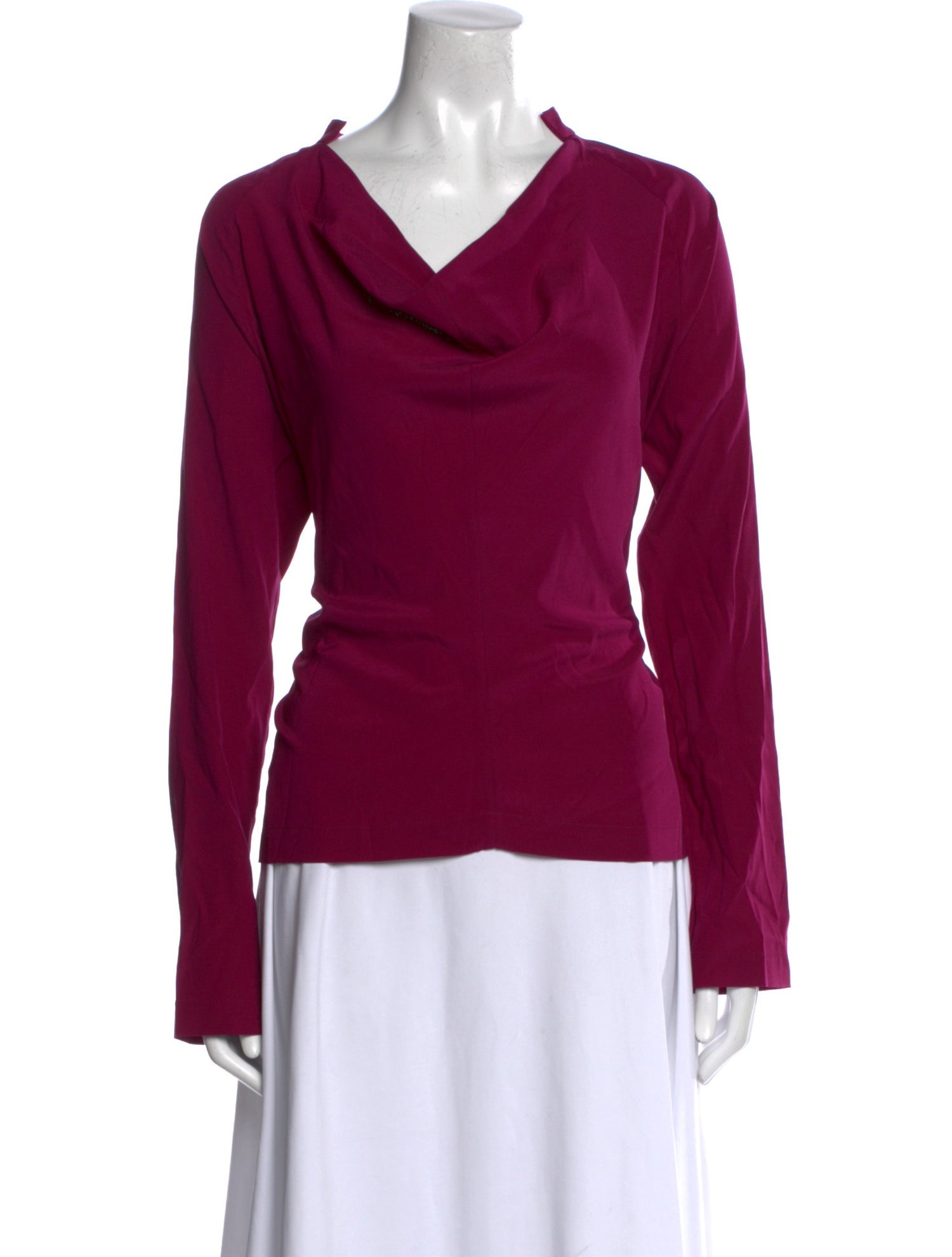 Zero + Maria Cornejo Silk Cowl Neck Blouse