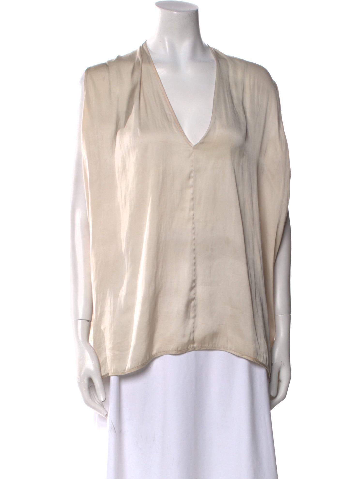 Zero + Maria Cornejo V-Neck Short Sleeve Blouse