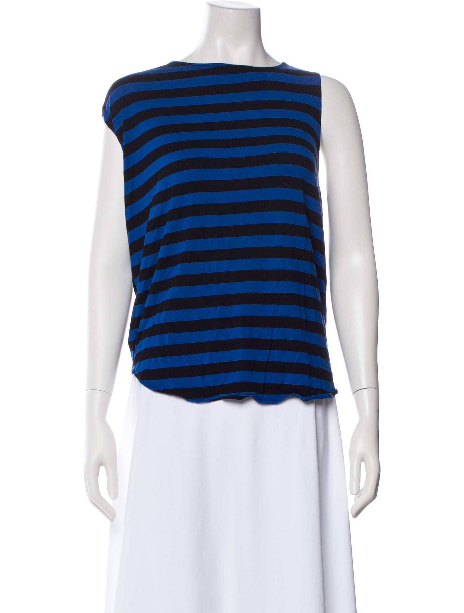 Zero + Maria Cornejo Striped One-Shoulder Sweater