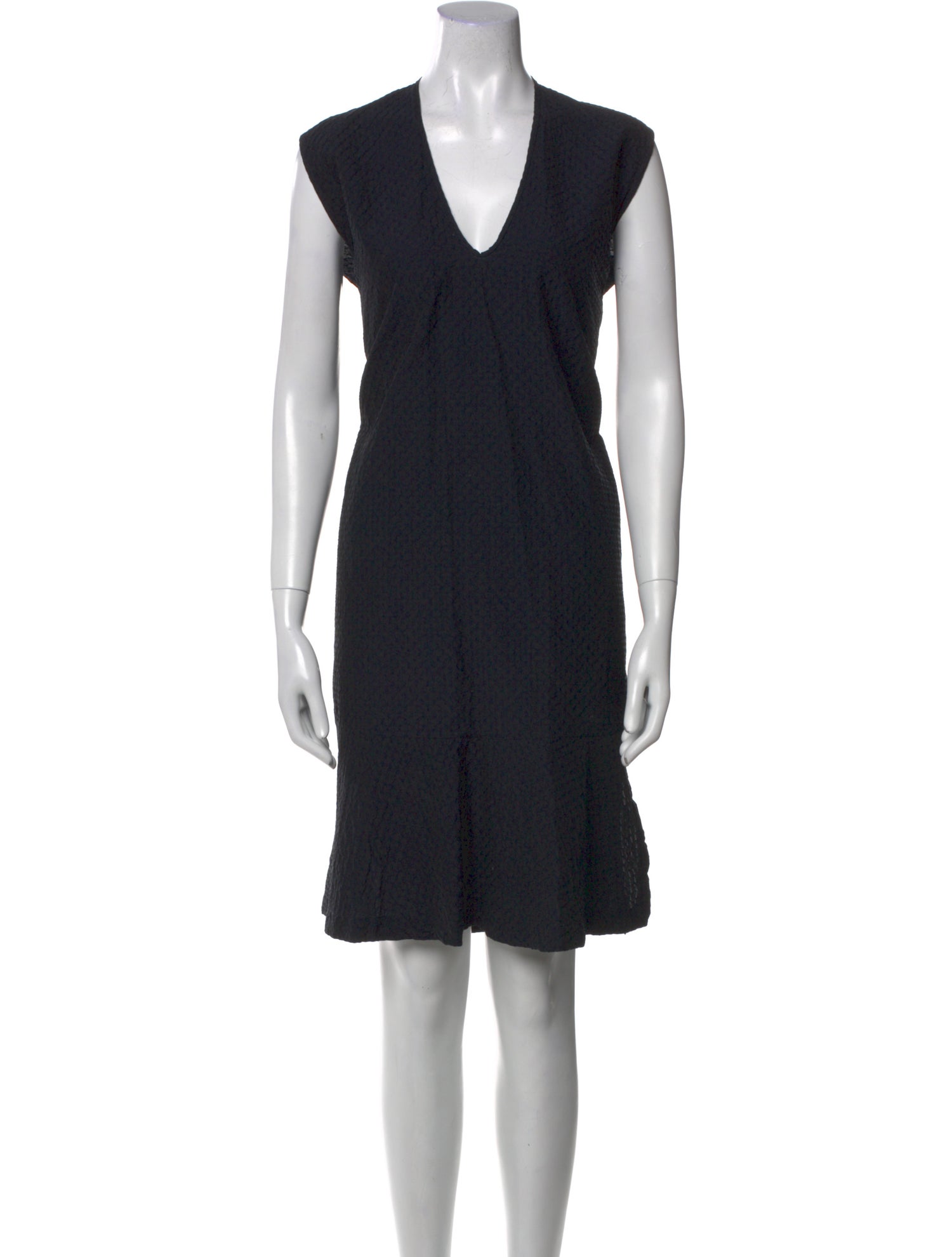 Zero + Maria Cornejo V-Neck Knee-Length Dress