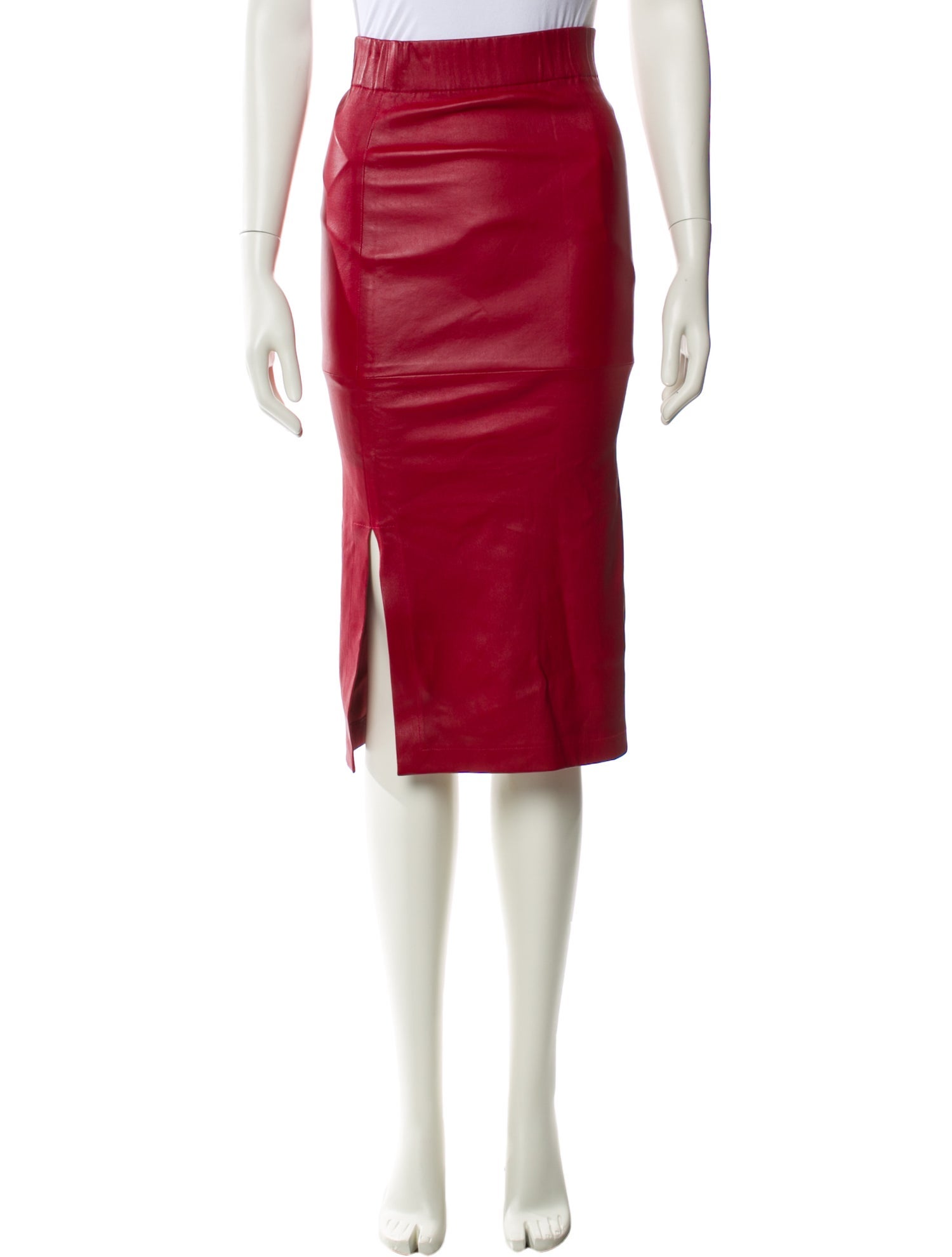 Zero + Maria Cornejo Lamb Leather Knee-Length Skirt