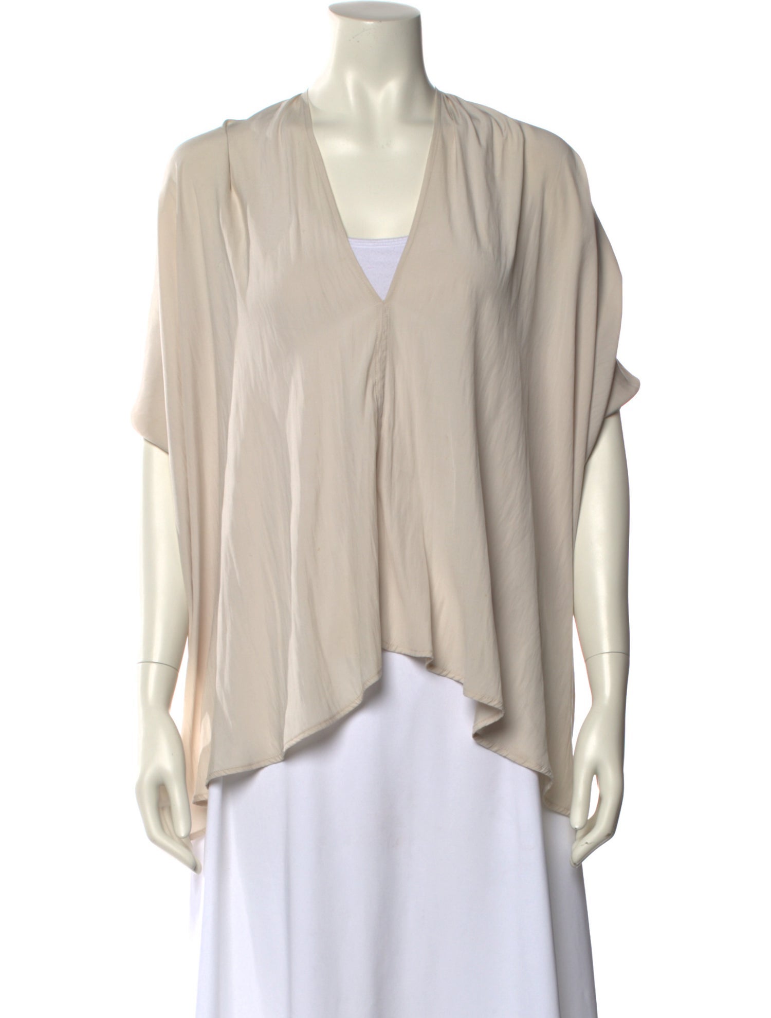 Zero + Maria Cornejo V-Neck Short Sleeve Blouse