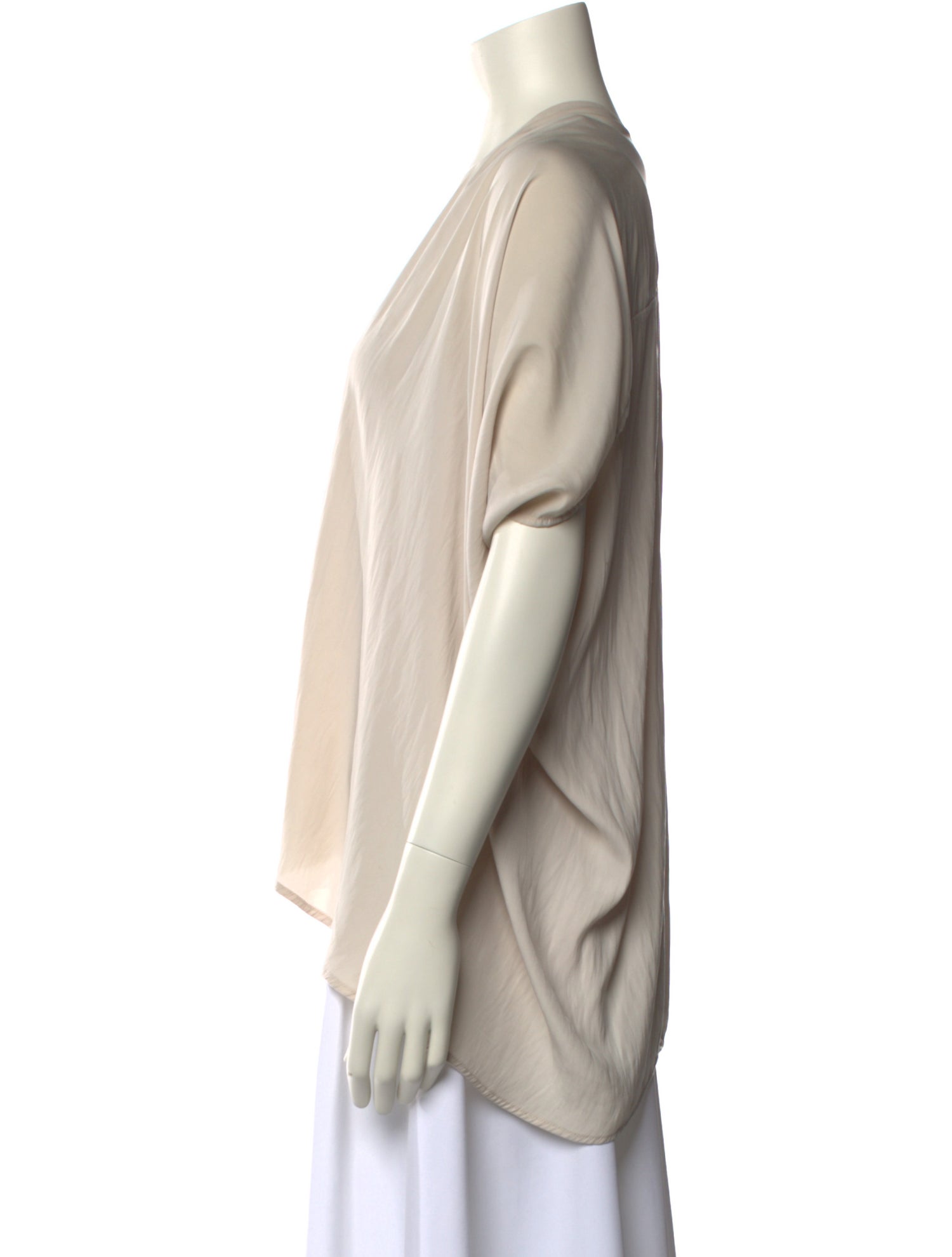 Zero + Maria Cornejo V-Neck Short Sleeve Blouse