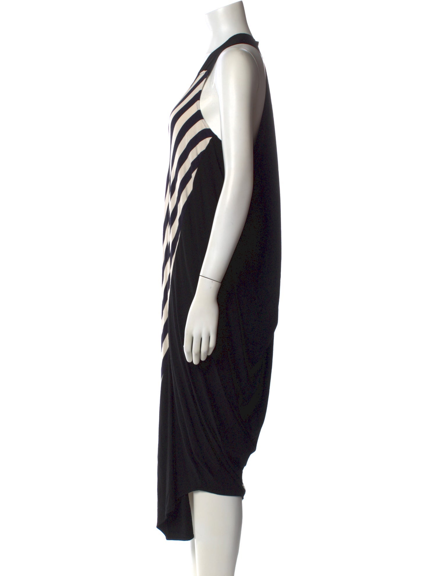 Zero + Maria Cornejo Striped Midi Length Dress
