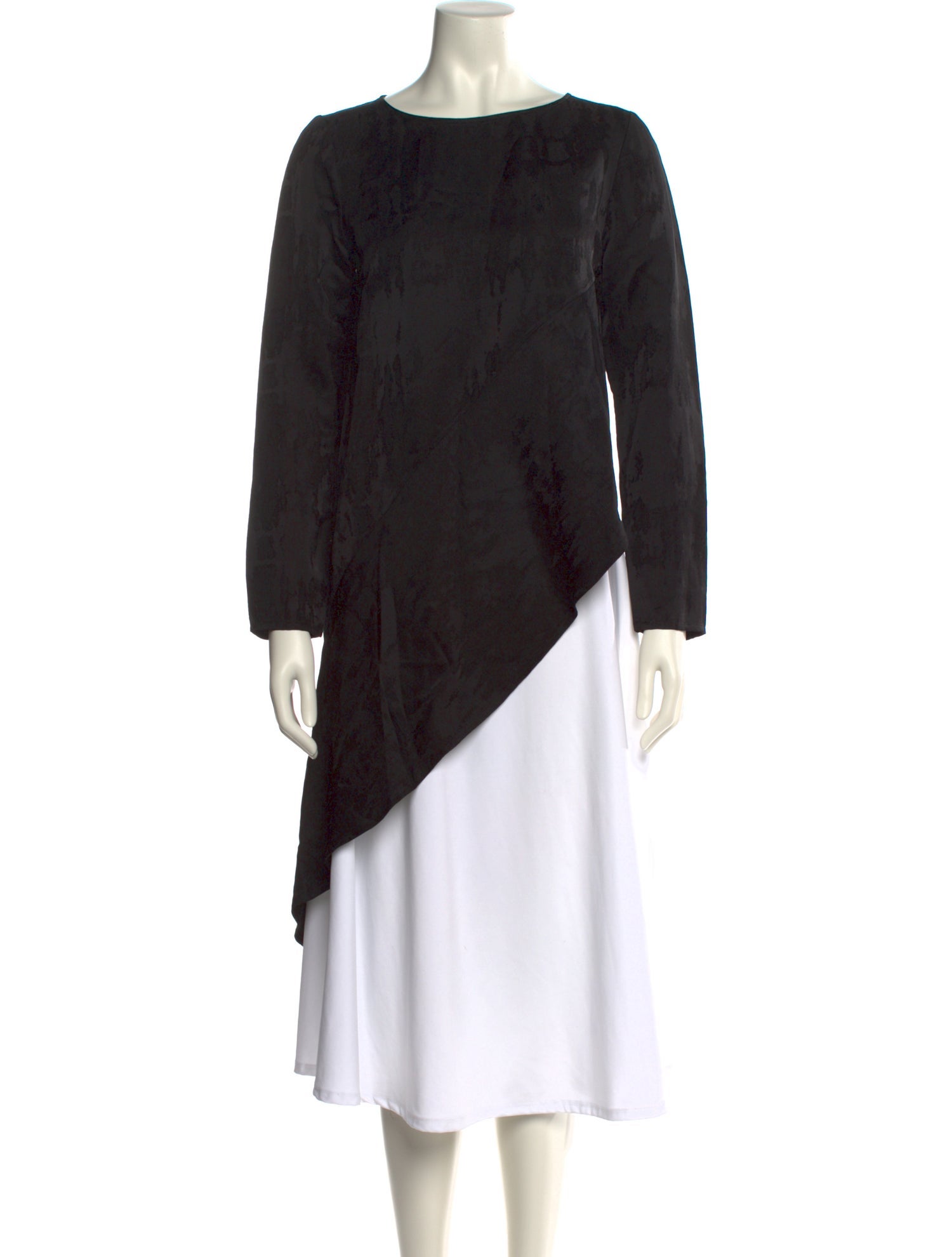 Zero + Maria Cornejo Scoop Neck Long Sleeve Tunic