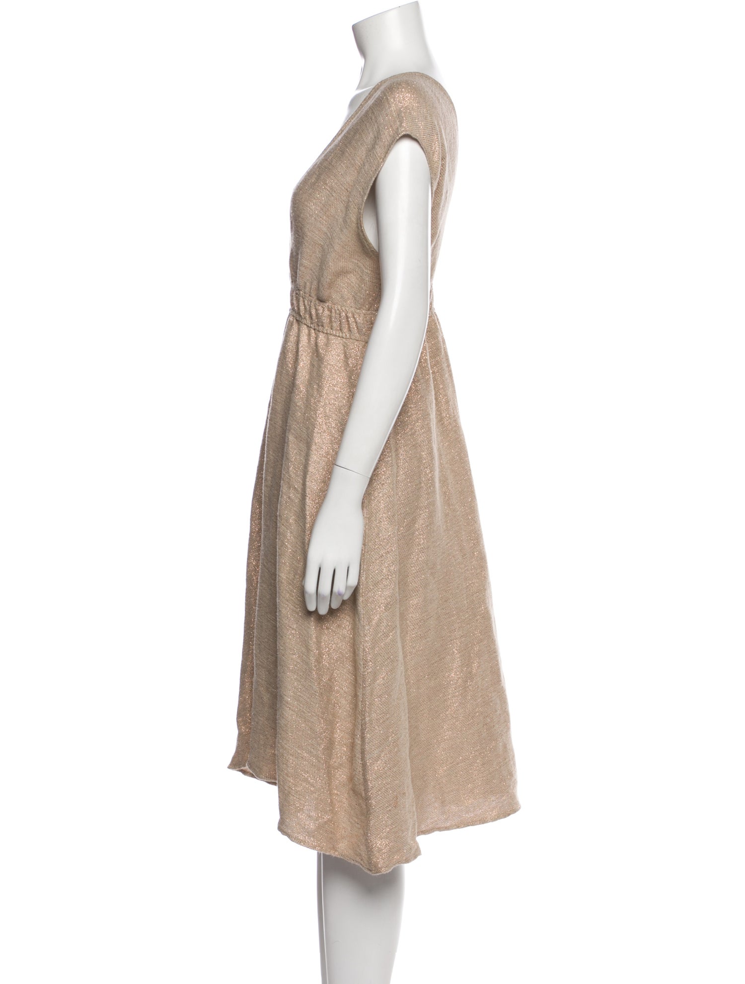 Zero + Maria Cornejo Linen Midi Length Dress