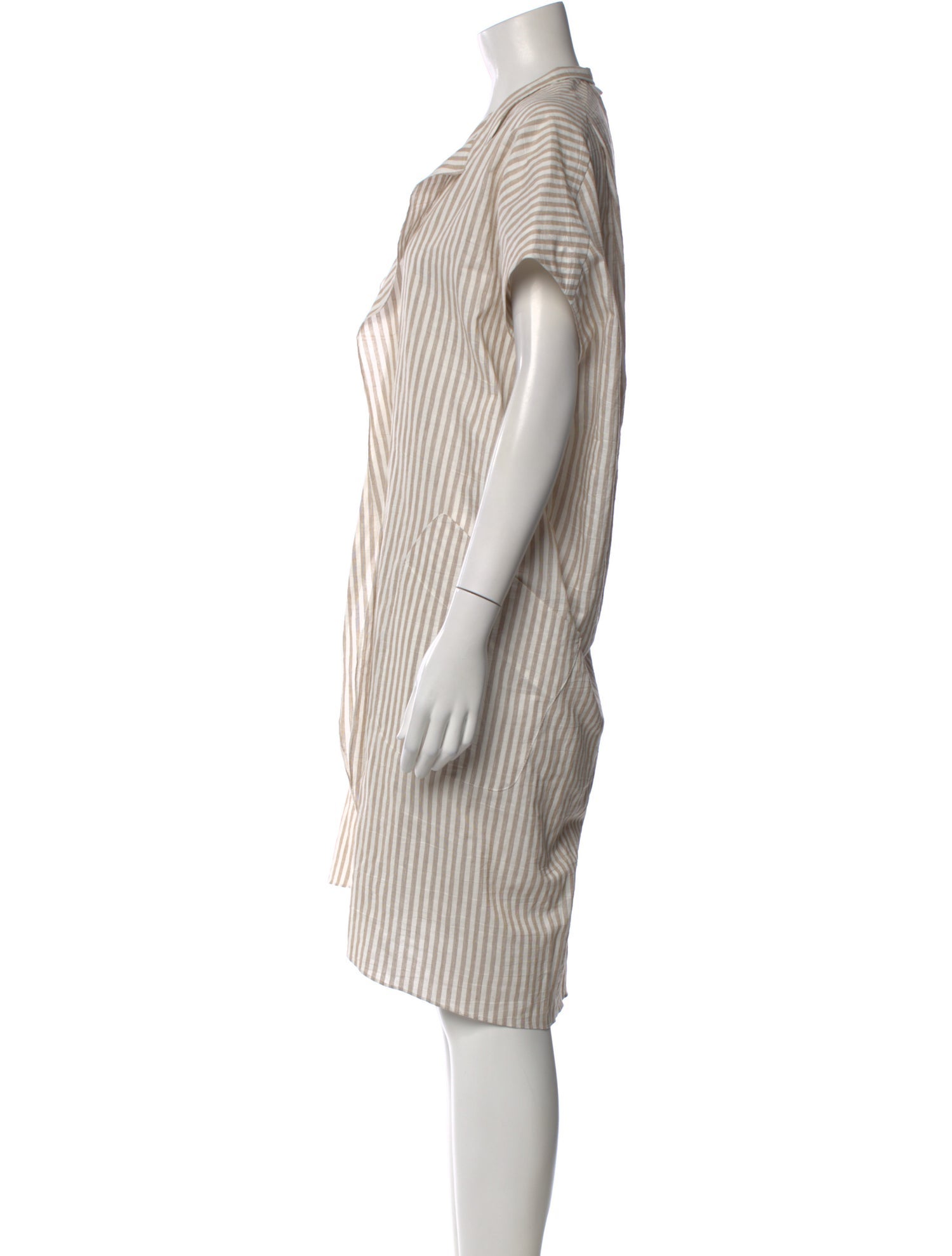 Zero + Maria Cornejo Striped Midi Length Dress