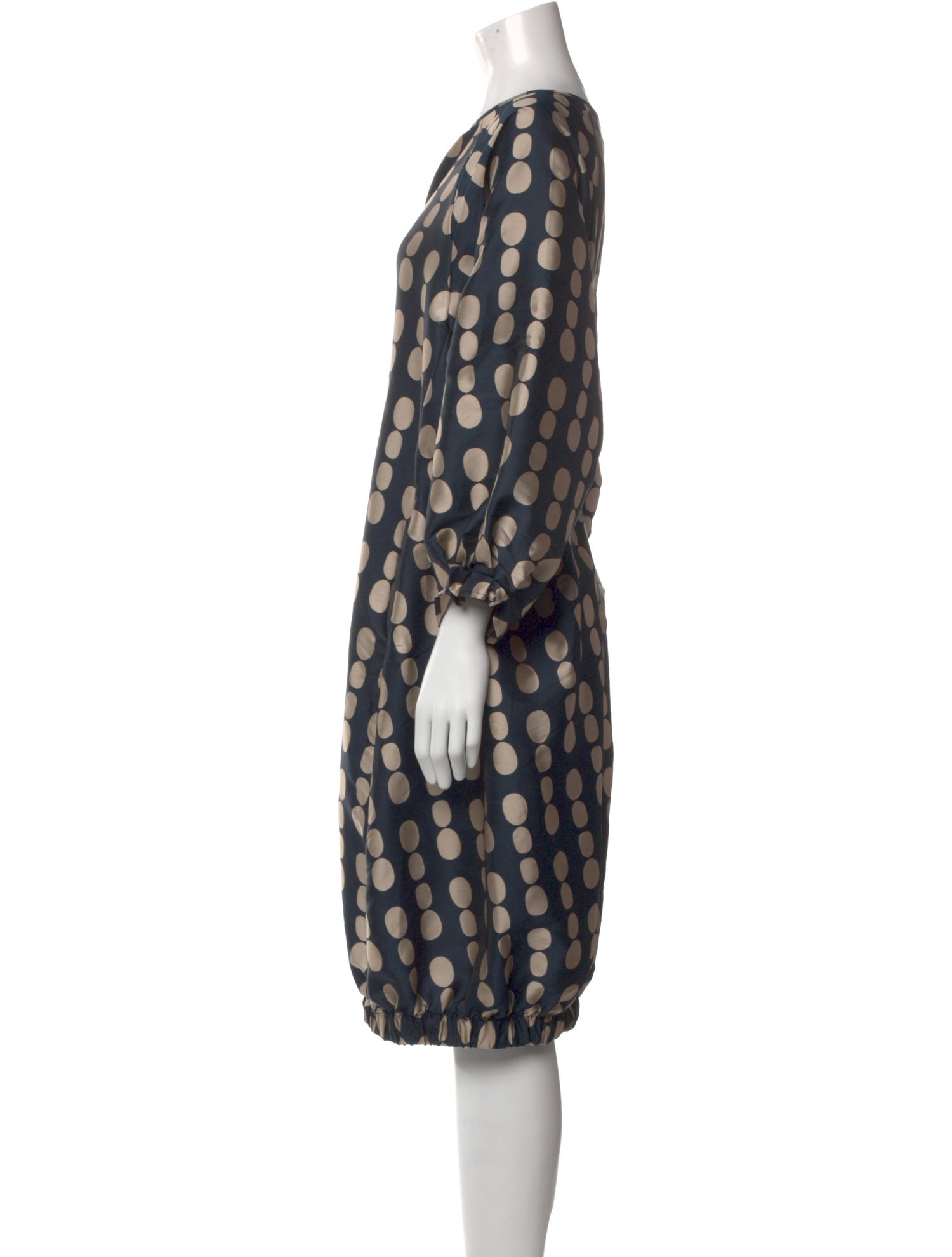 Zero + Maria Cornejo Polka Dot Print Midi Length Dress