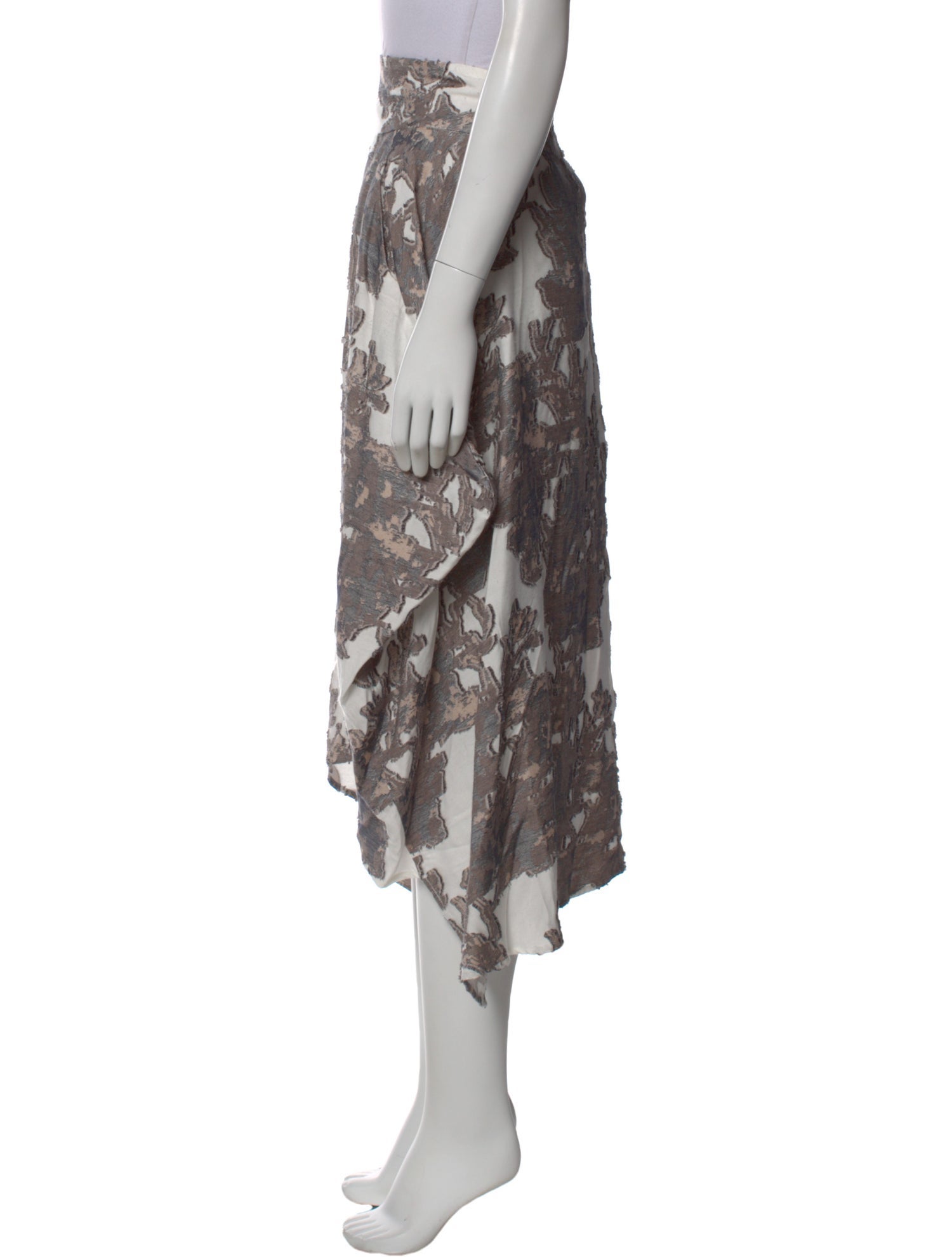 Zero + Maria Cornejo Floral Print Midi Length Skirt