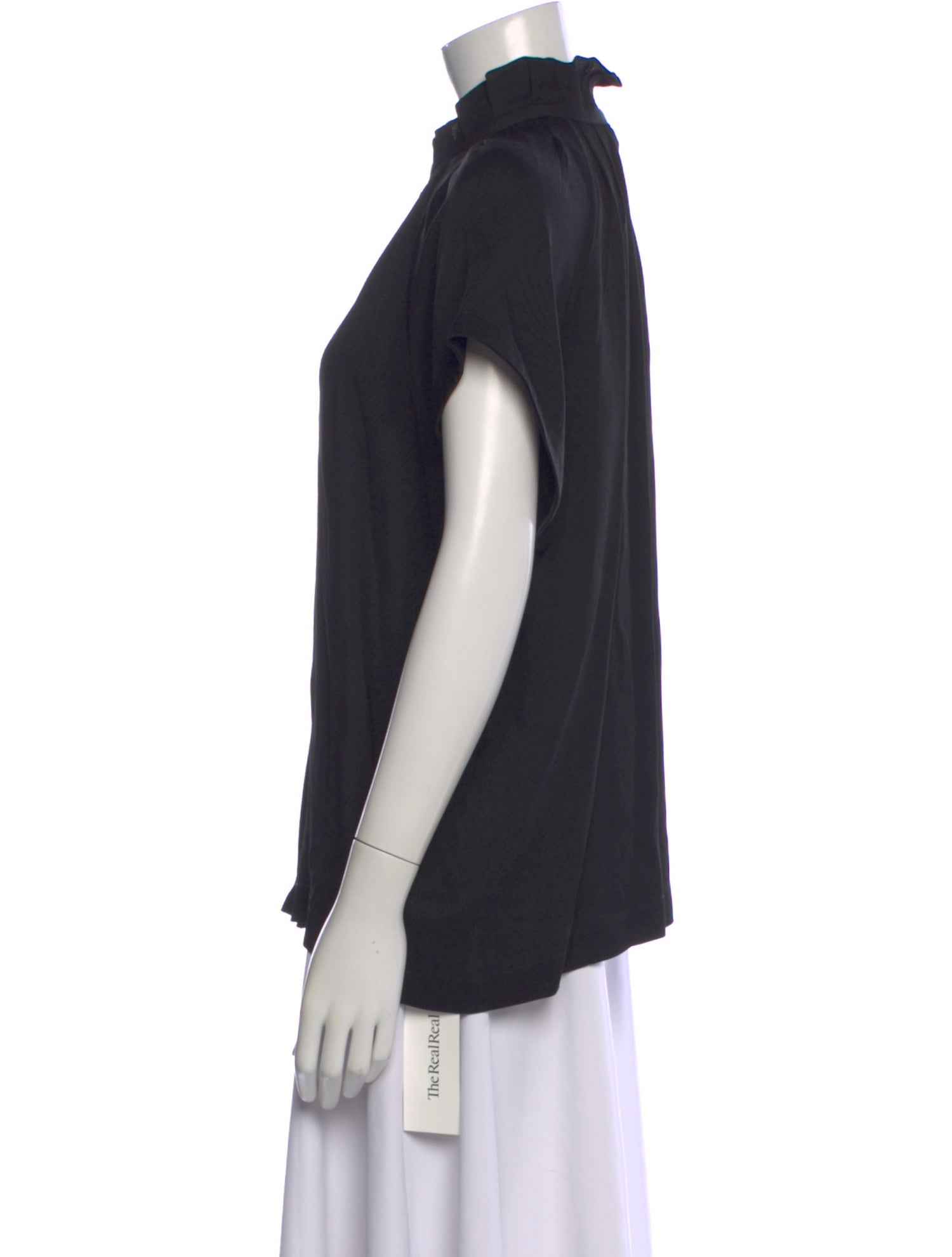 Zero + Maria Cornejo Mock Neck Short Sleeve Top
