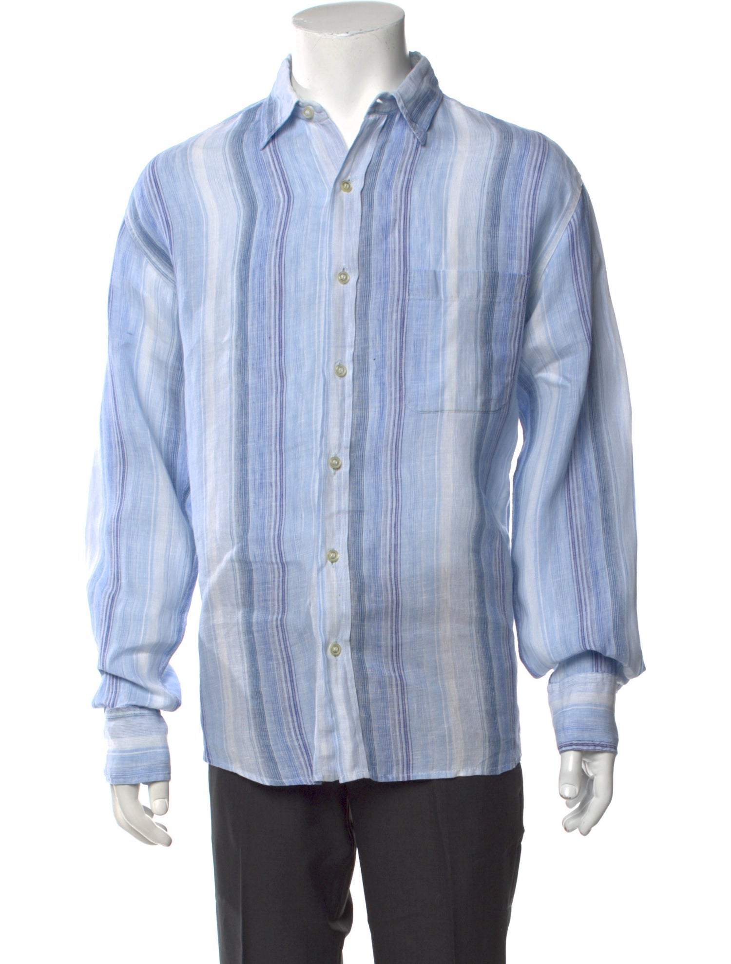 Ermenegildo Zegna Couture Linen Striped Shirt