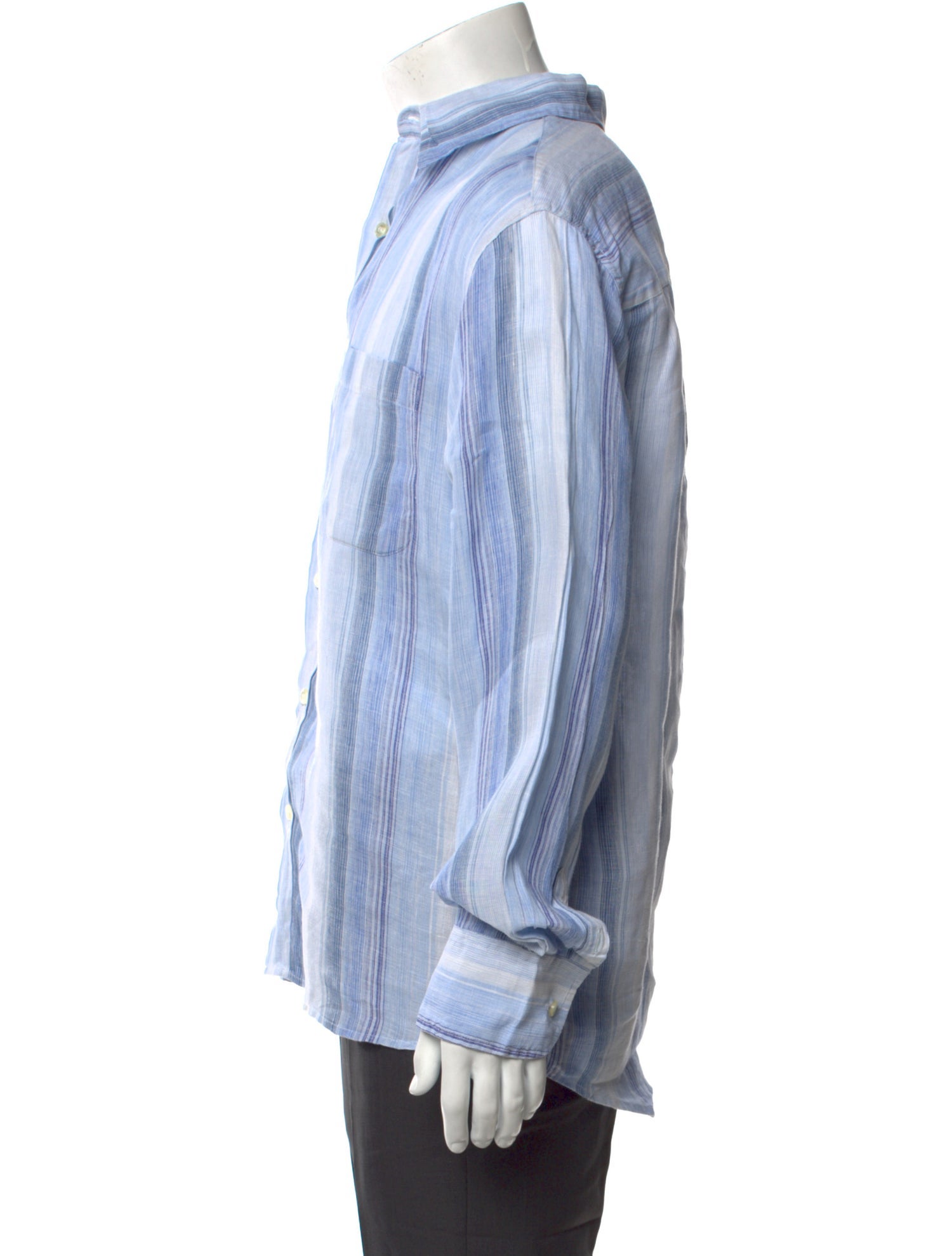 Ermenegildo Zegna Couture Linen Striped Shirt