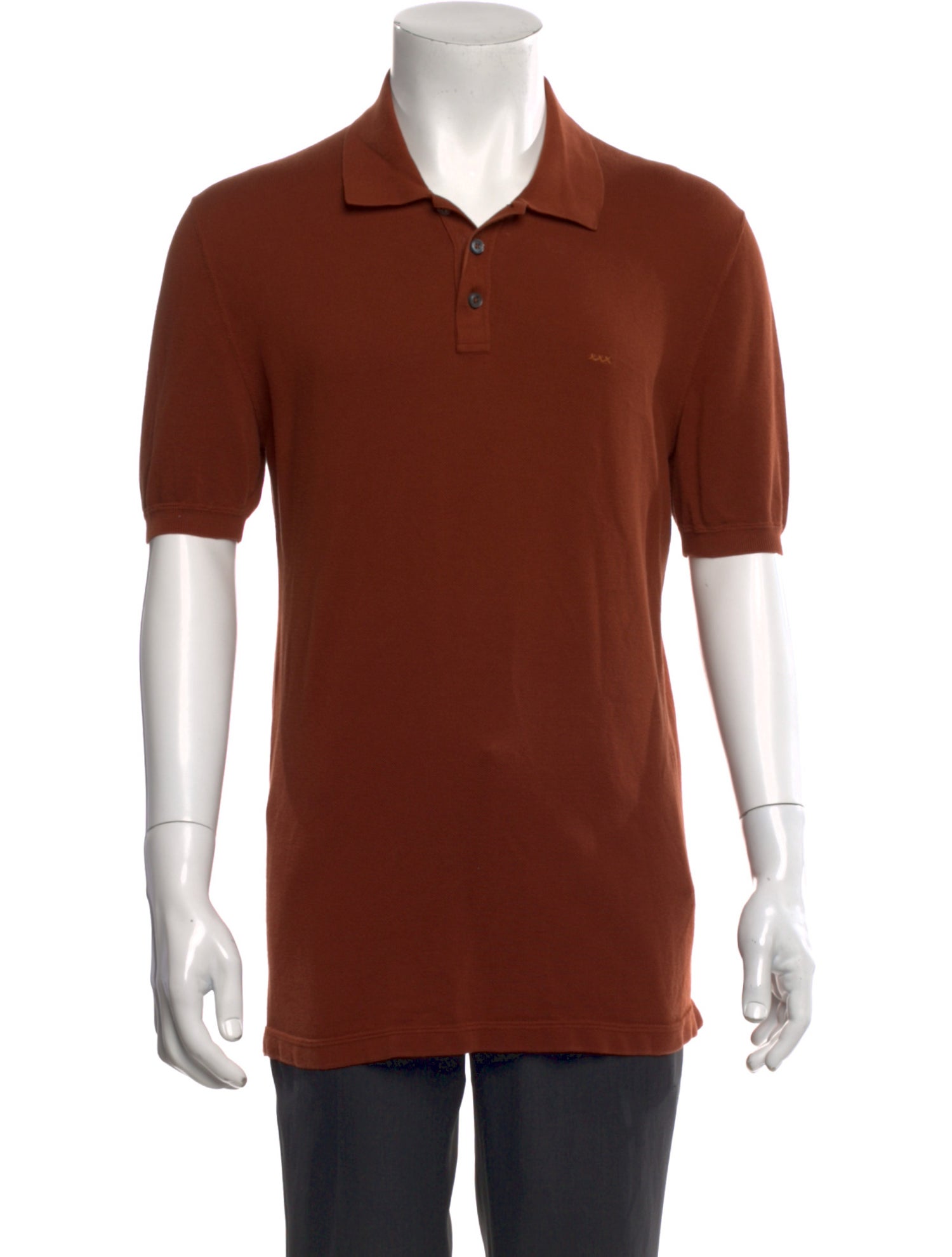 Ermenegildo Zegna Couture Collar Short Sleeve Polo Shirt