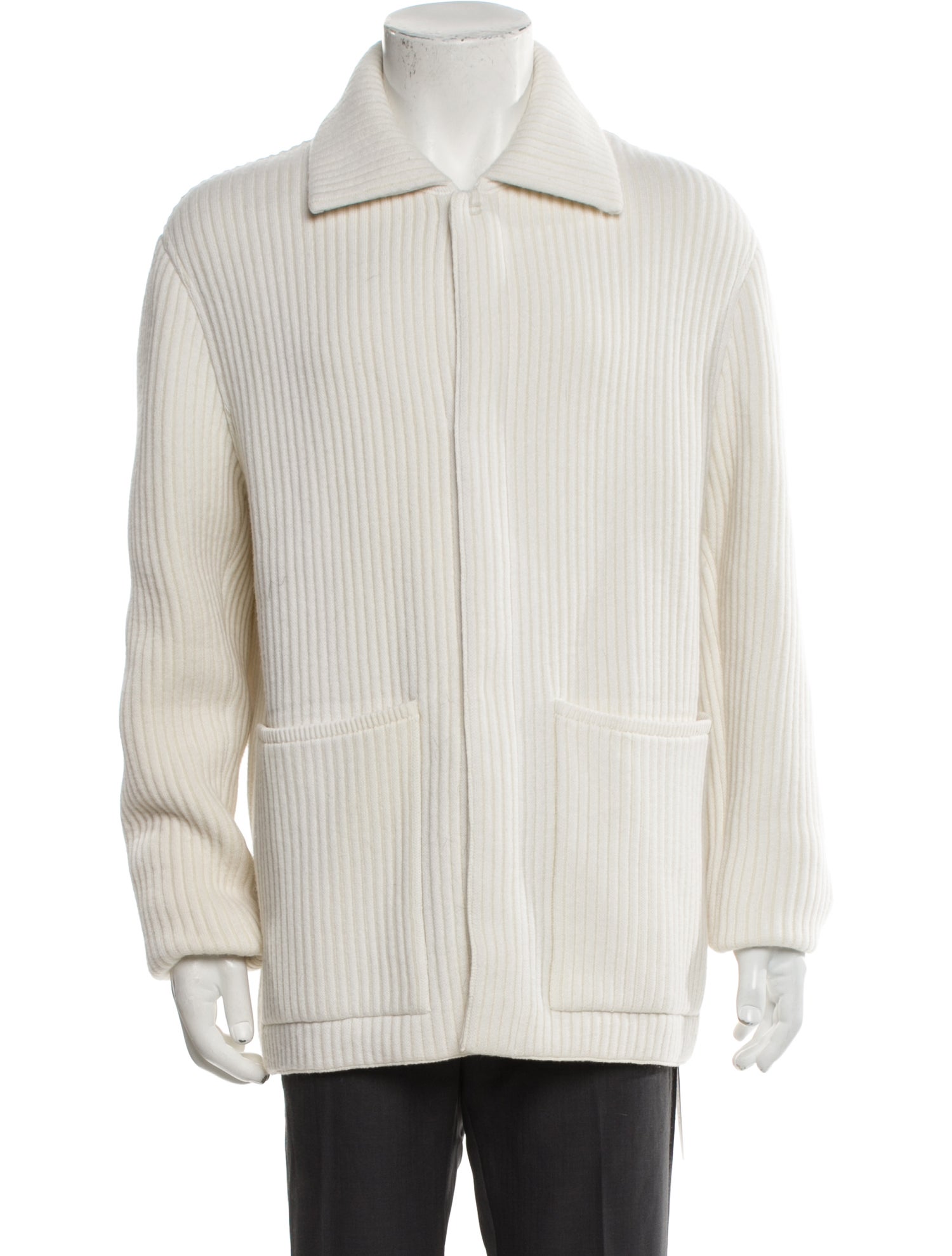Ermenegildo Zegna Couture Wool Collar Polo Sweater