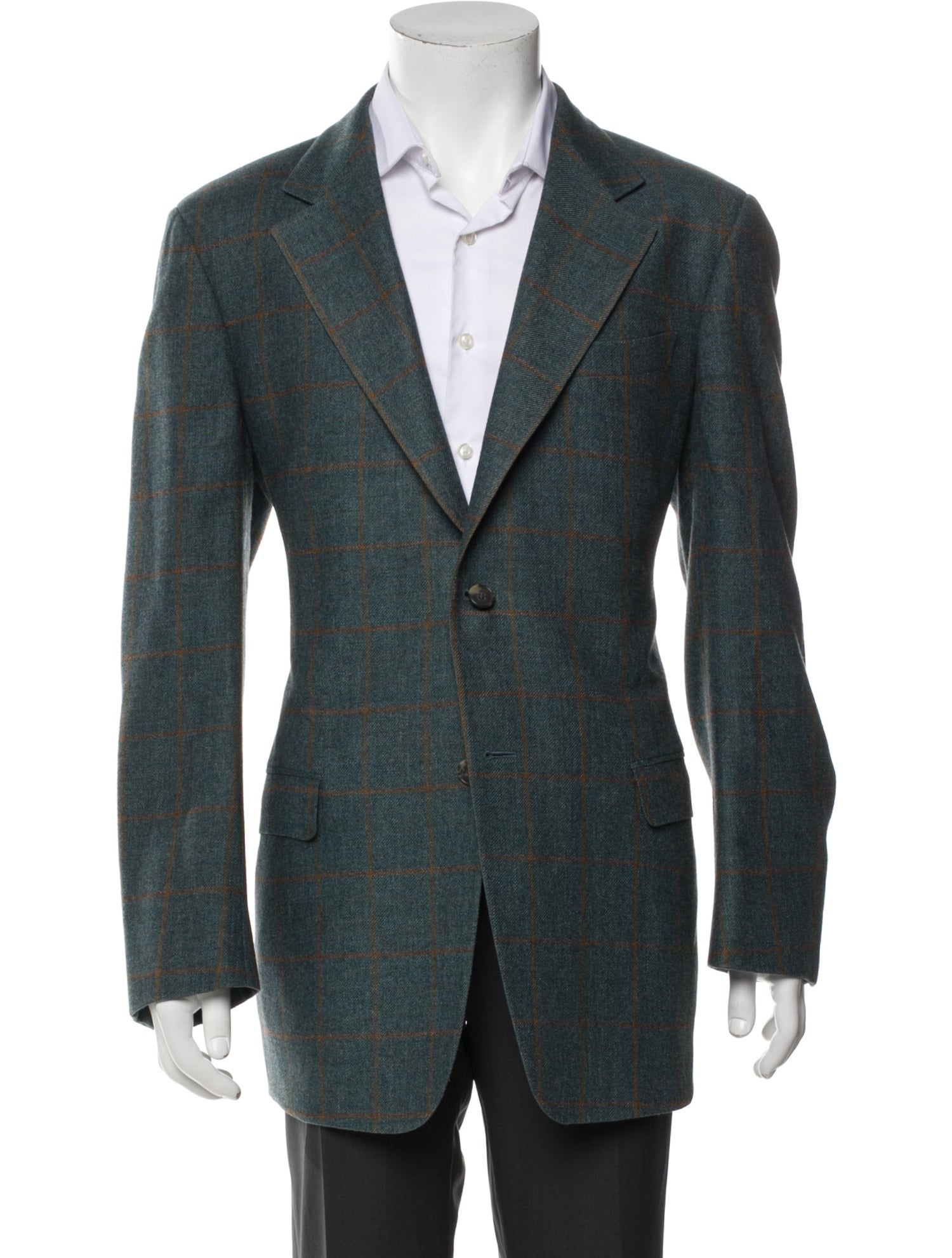 Ermenegildo Zegna Couture Plaid Print Blazer