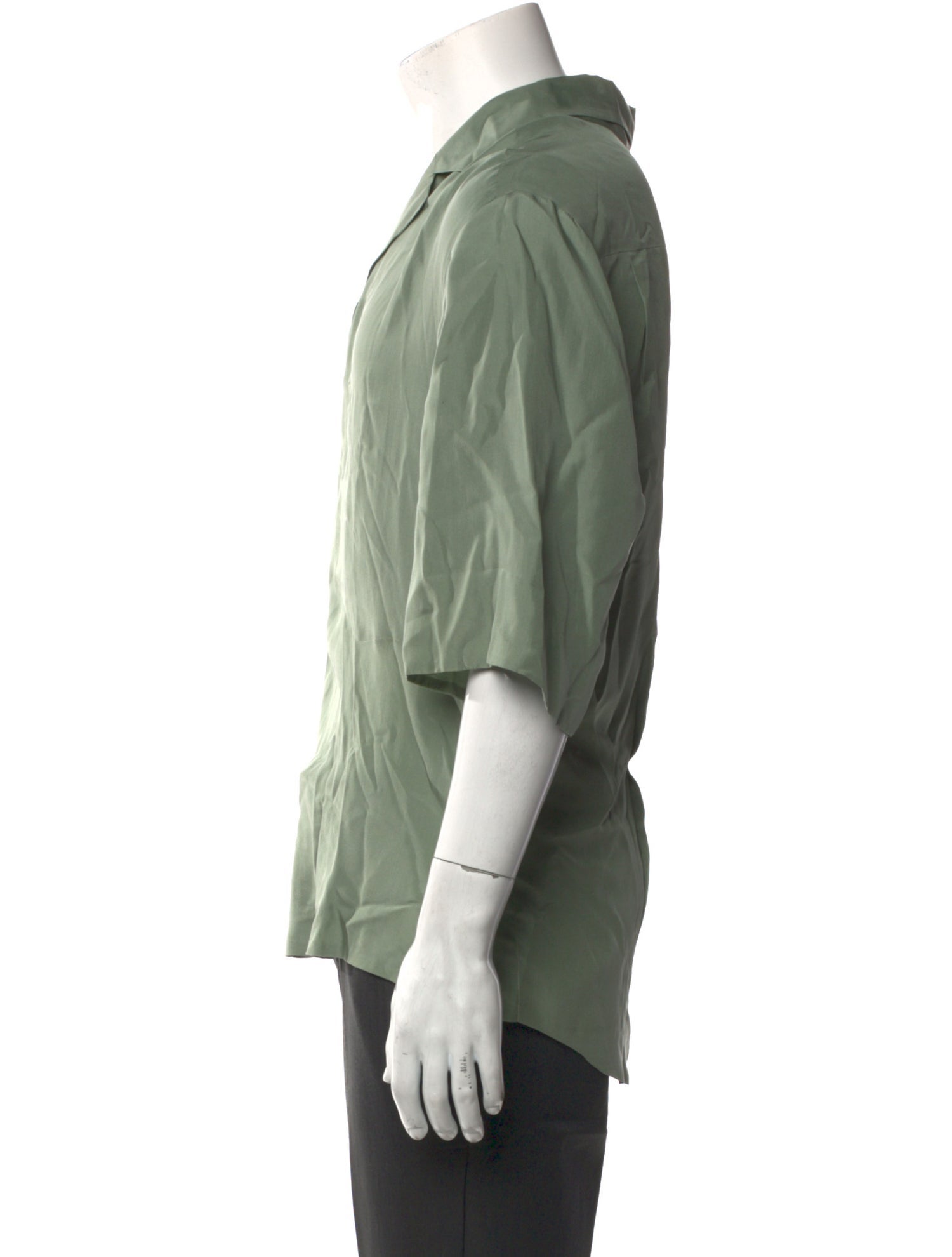 Ermenegildo Zegna Couture Silk Three-Quarter Sleeve Shirt