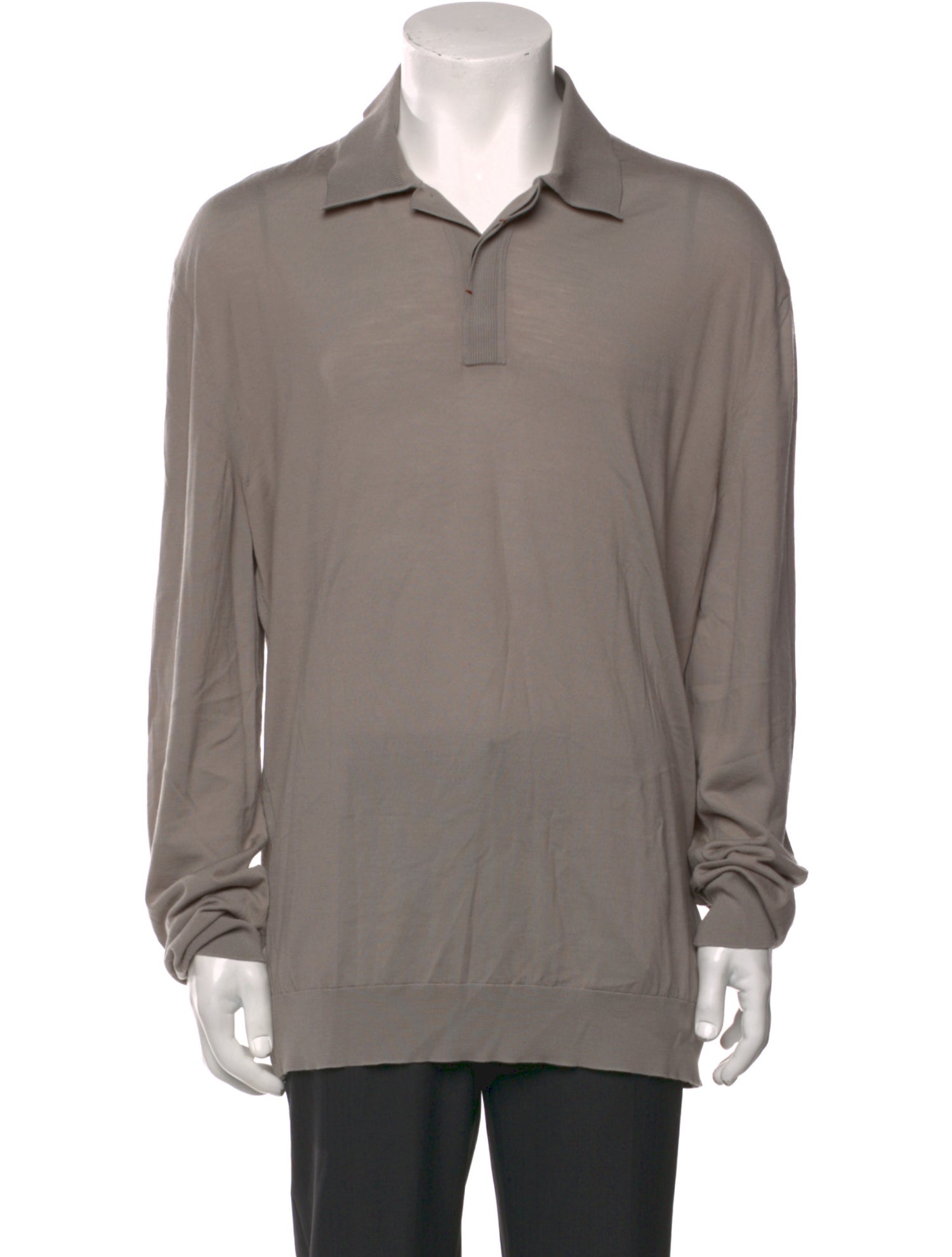 Ermenegildo Zegna Couture Wool Collar Polo Sweater