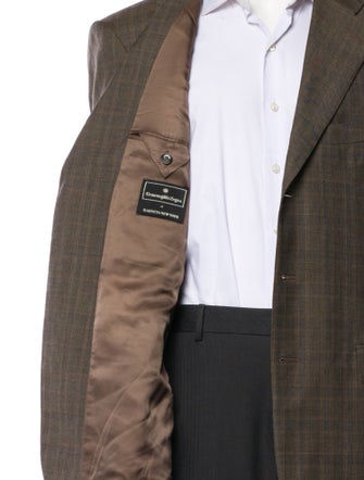 Ermenegildo Zegna Couture Plaid Print Blazer