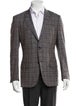 Ermenegildo Zegna Couture Wool Plaid Print Blazer