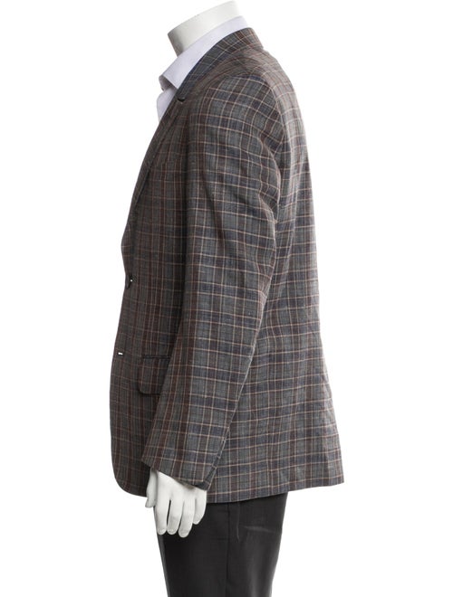 Ermenegildo Zegna Couture Wool Plaid Print Blazer