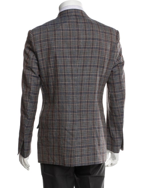 Ermenegildo Zegna Couture Wool Plaid Print Blazer