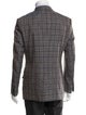 Ermenegildo Zegna Couture Wool Plaid Print Blazer