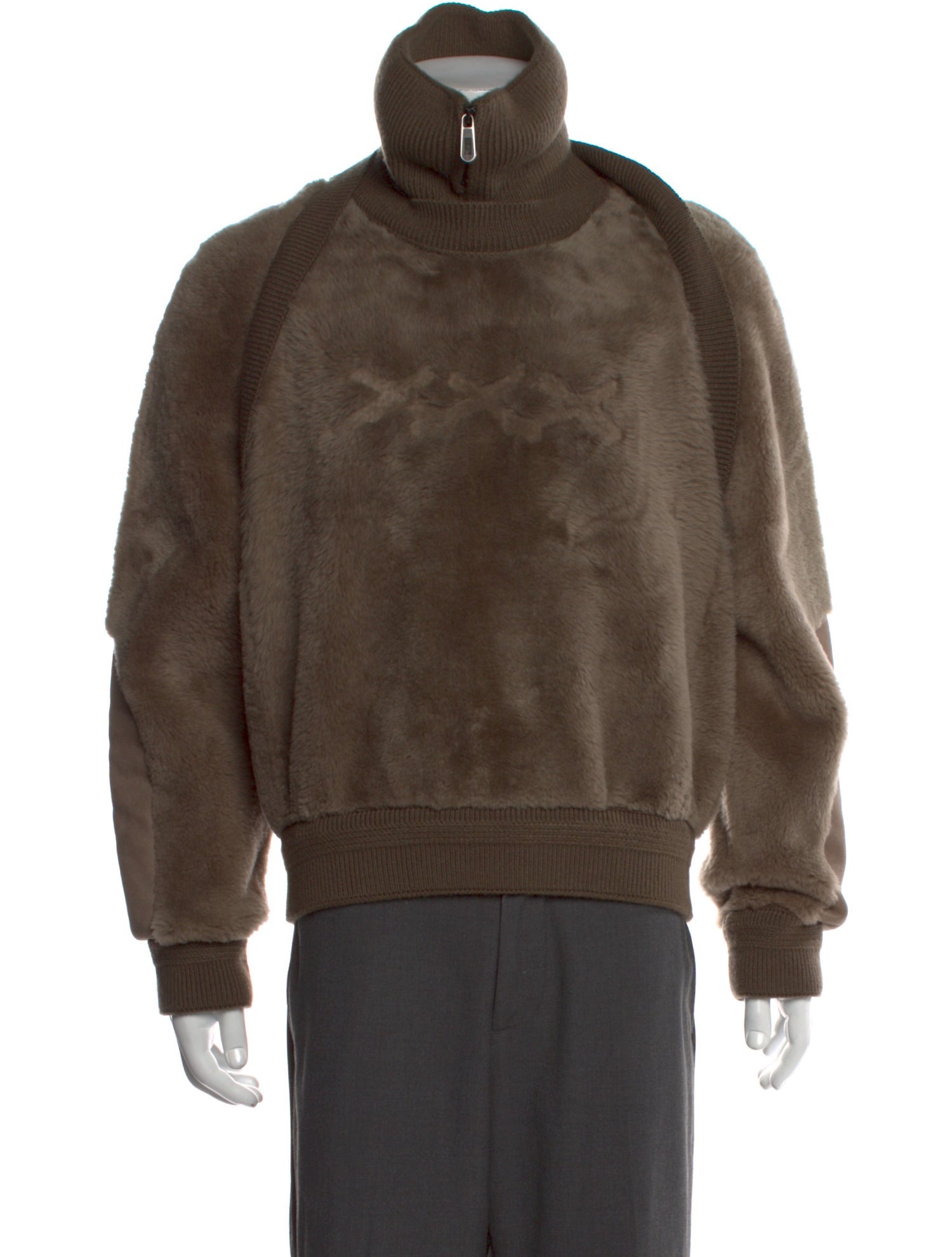 Ermenegildo Zegna Couture 2018 Shearling Logo Pullover