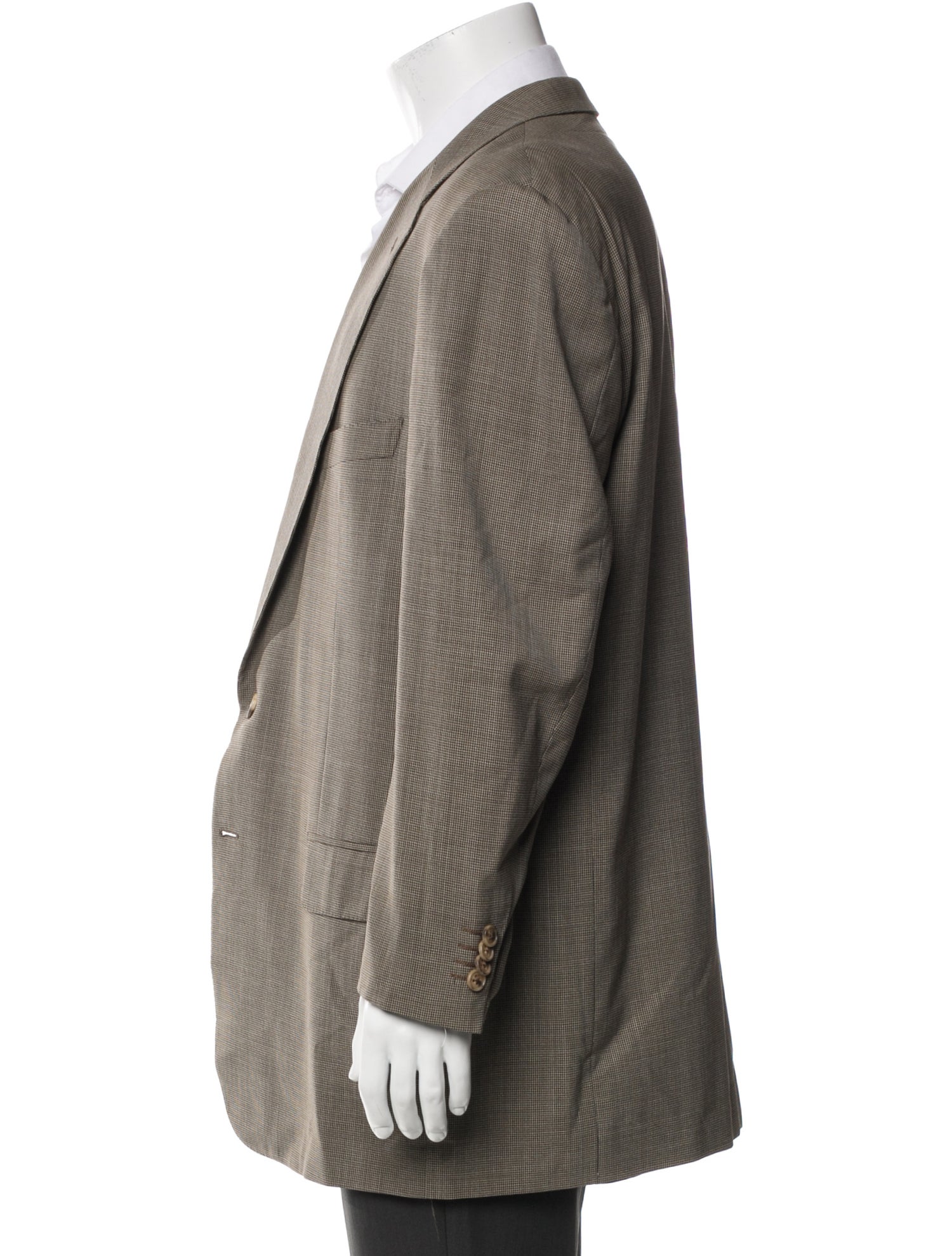 Ermenegildo Zegna Couture Wool Houndstooth Print Blazer