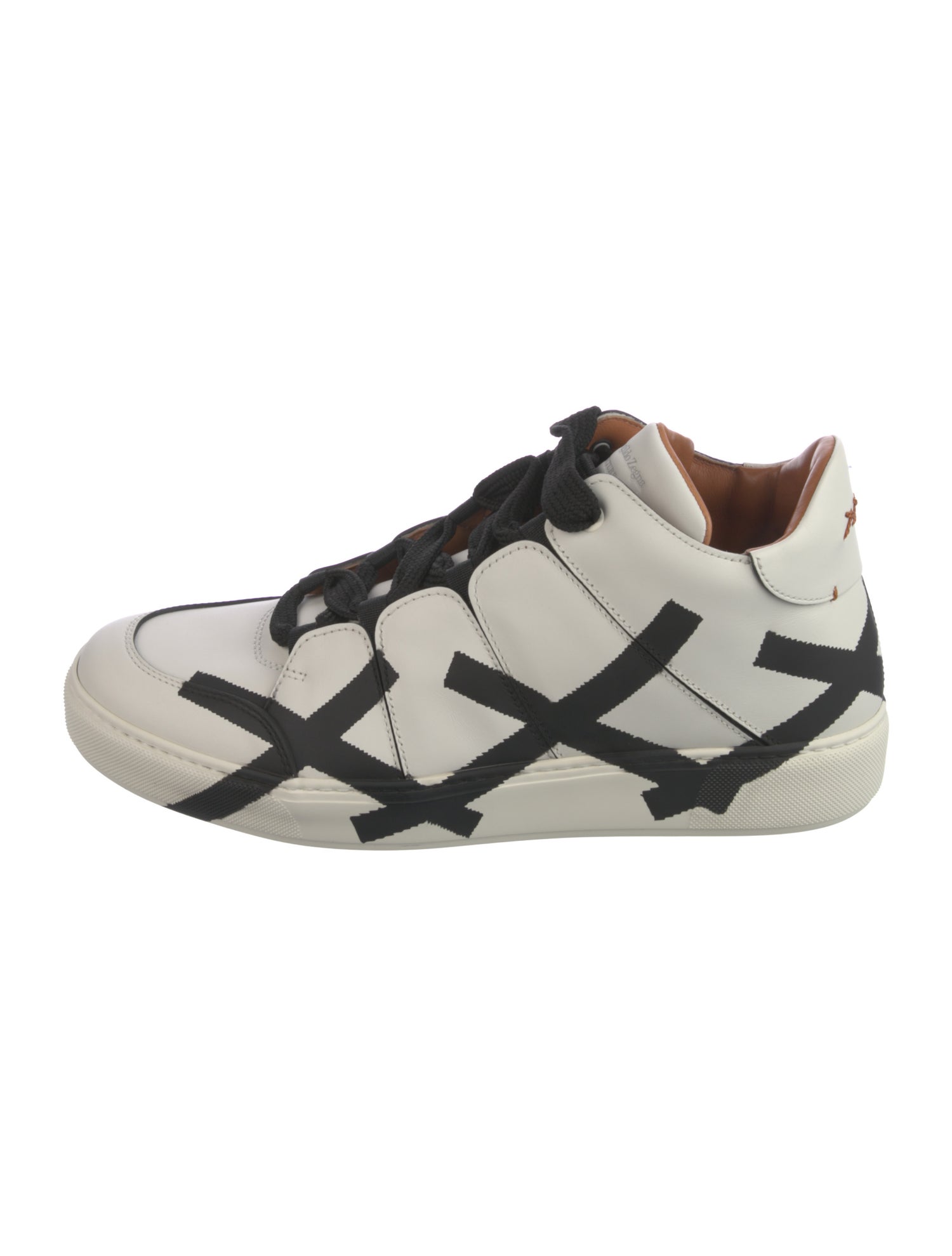 Ermenegildo Zegna Couture Leather Printed Sneakers w/ Tags