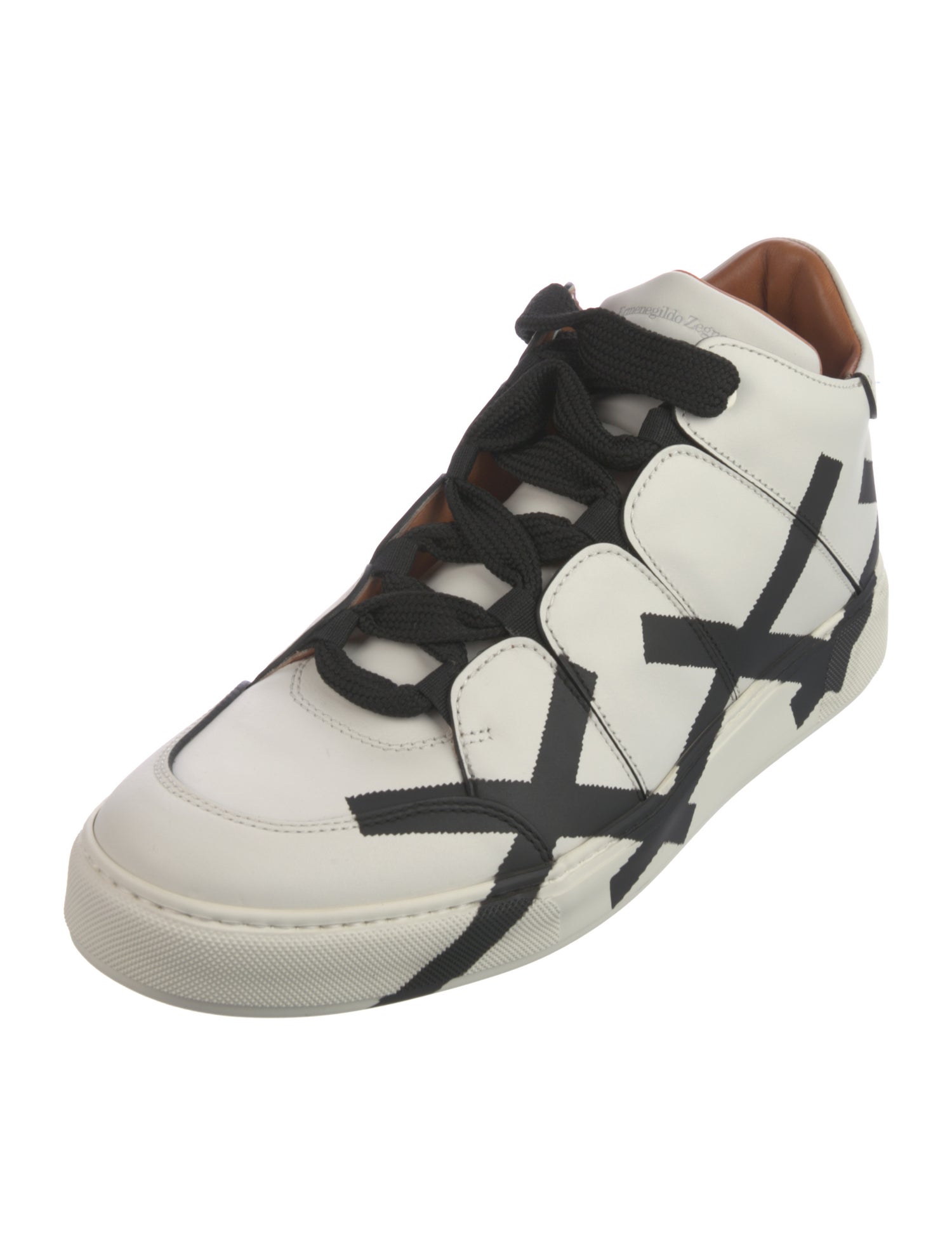 Ermenegildo Zegna Couture Leather Printed Sneakers w/ Tags