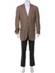 Ermenegildo Zegna Couture Wool Plaid Print Overcoat