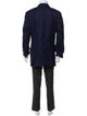 Ermenegildo Zegna Couture Wool Plaid Print Overcoat
