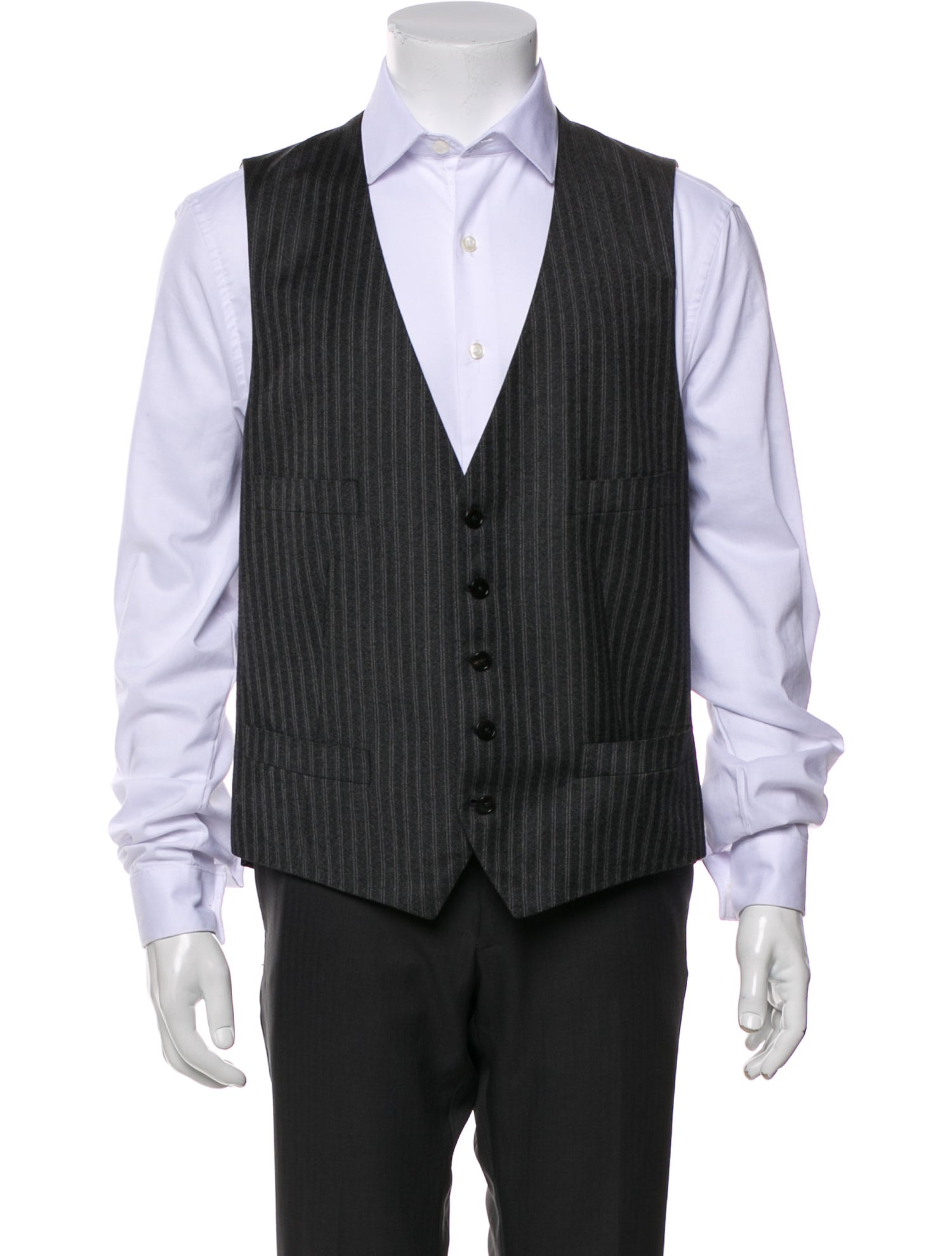 Ermenegildo Zegna Couture Wool Striped Vest