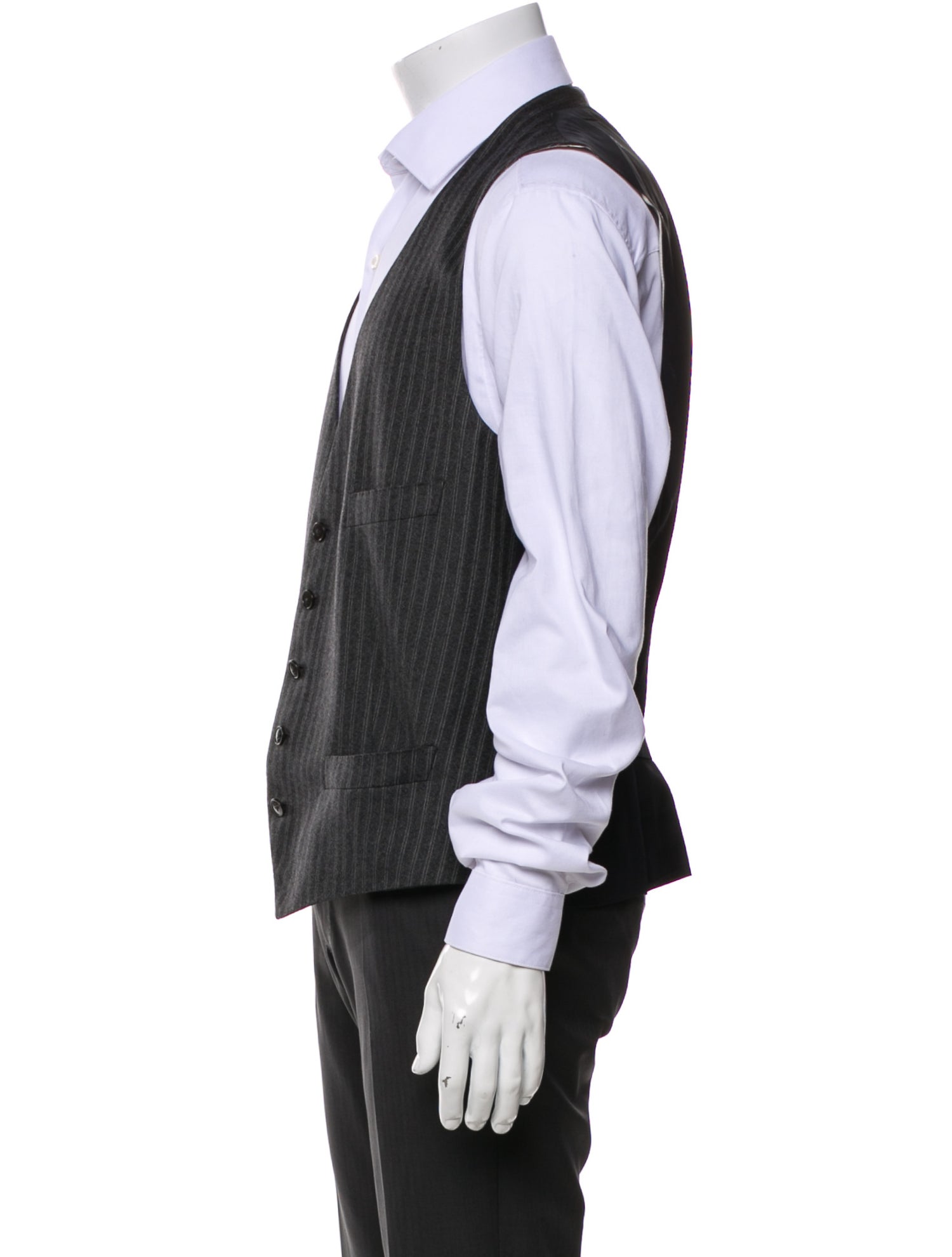 Ermenegildo Zegna Couture Wool Striped Vest