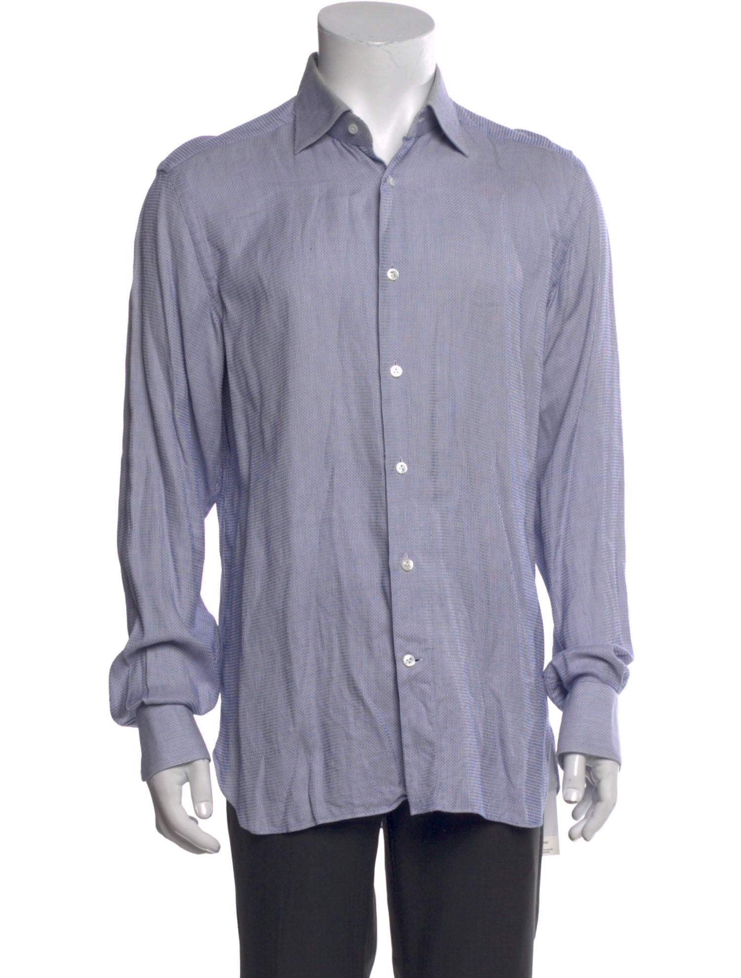 Ermenegildo Zegna Couture Striped Long Sleeve Dress Shirt