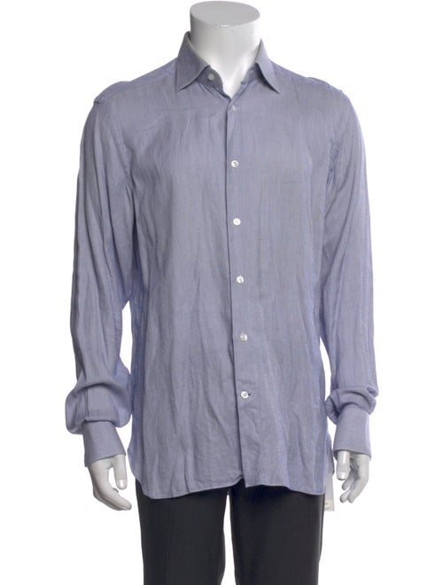 Ermenegildo Zegna Couture Striped Long Sleeve Dress Shirt