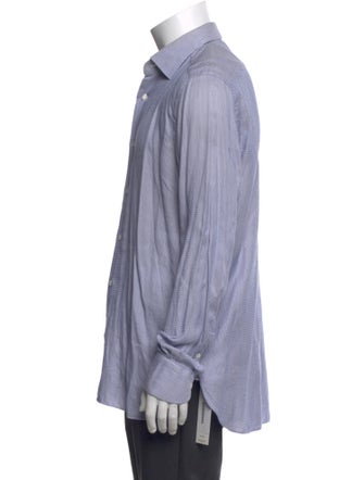 Ermenegildo Zegna Couture Striped Long Sleeve Dress Shirt