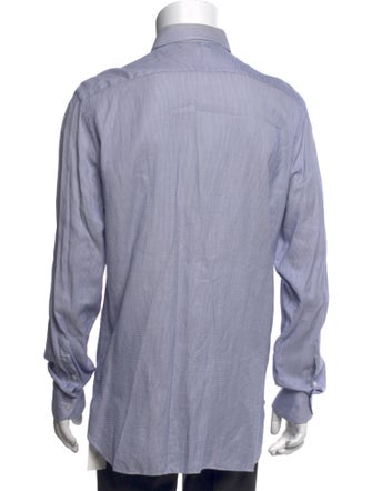 Ermenegildo Zegna Couture Striped Long Sleeve Dress Shirt