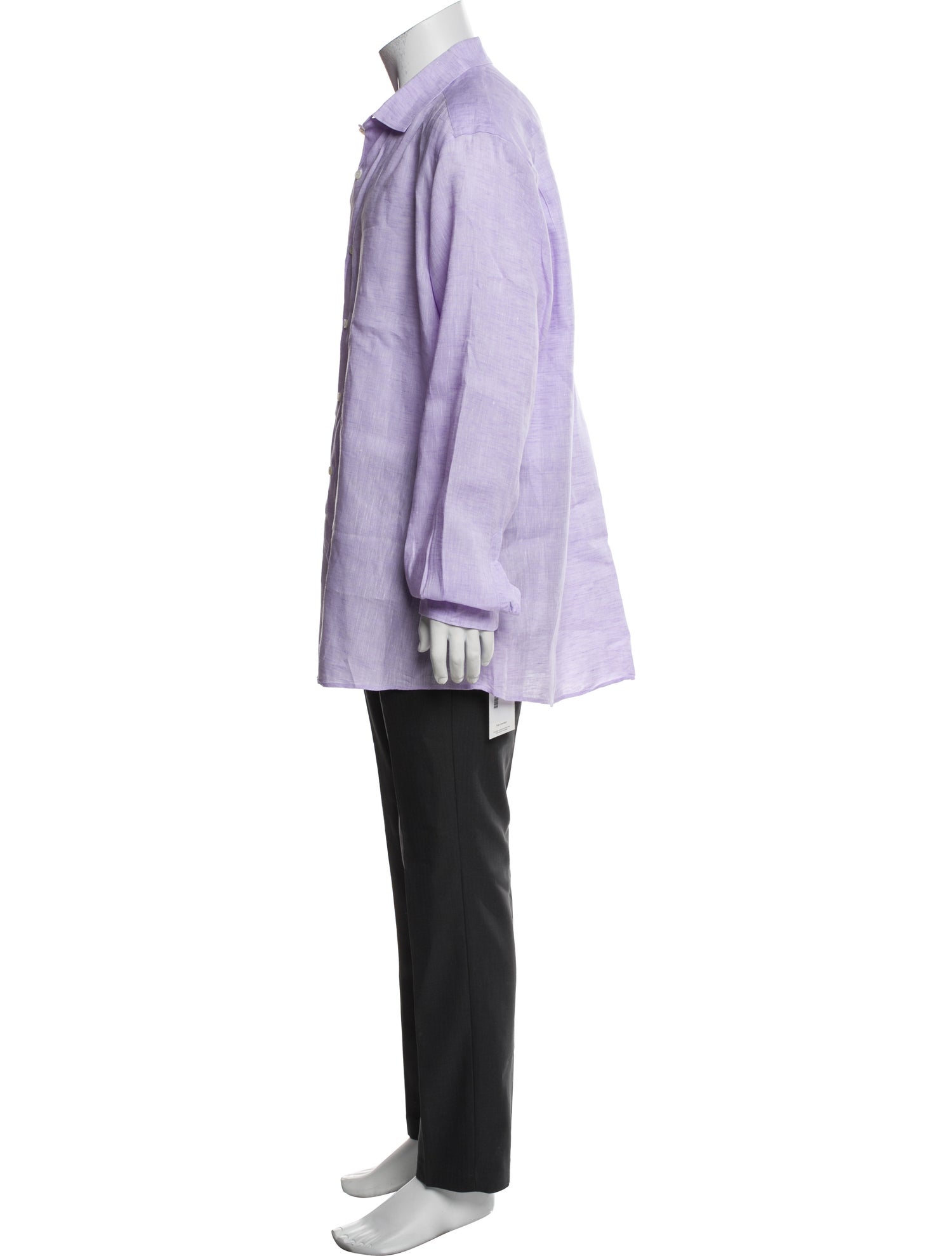 Ermenegildo Zegna Couture Linen Striped Dress Shirt