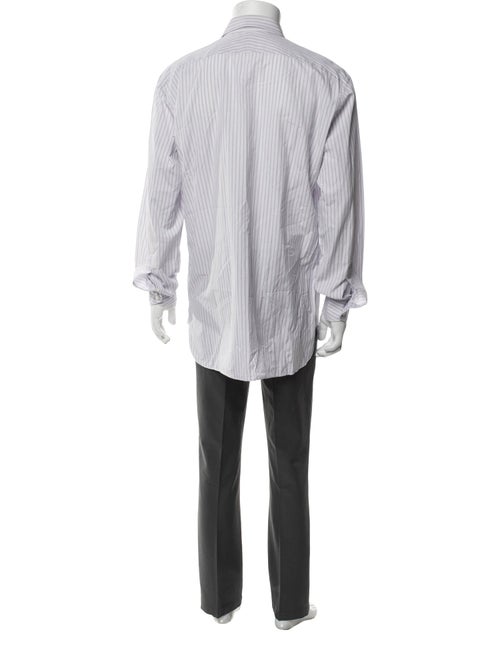 Ermenegildo Zegna Couture Striped Long Sleeve Dress Shirt