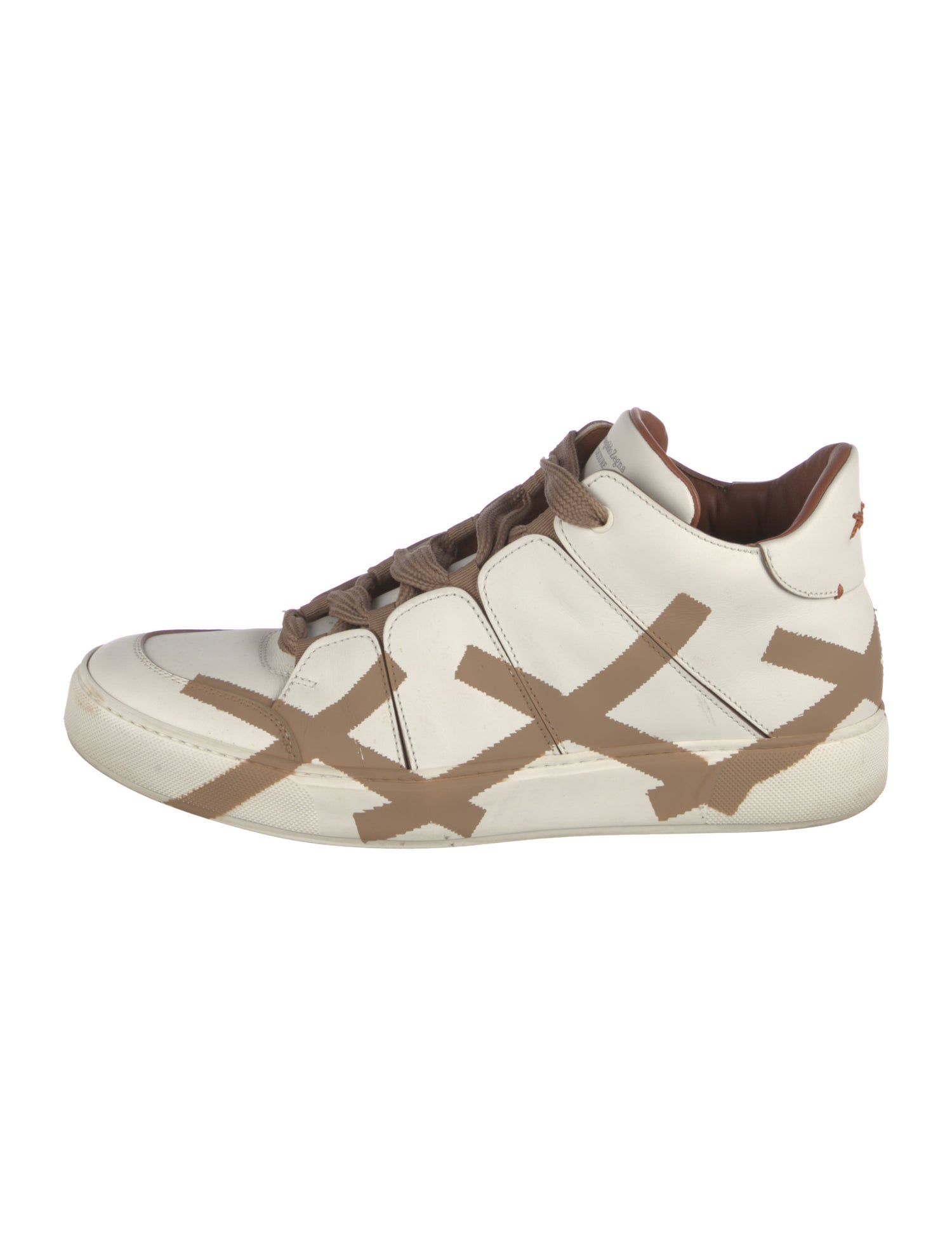 Ermenegildo Zegna Couture Leather Printed Sneakers