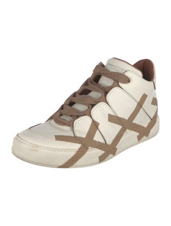 Ermenegildo Zegna Couture Leather Printed Sneakers