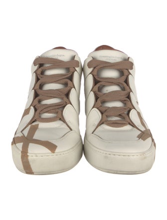 Ermenegildo Zegna Couture Leather Printed Sneakers