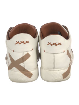 Ermenegildo Zegna Couture Leather Printed Sneakers