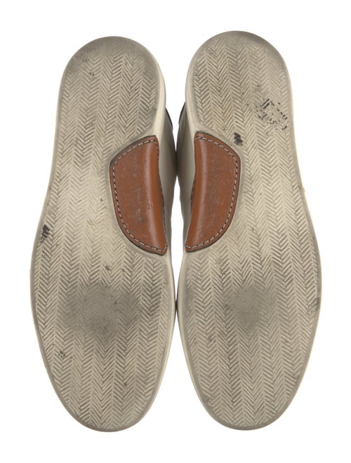 Ermenegildo Zegna Couture Leather Printed Sneakers