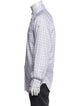 Ermenegildo Zegna Couture Plaid Print Long Sleeve Tuxedo Shirt