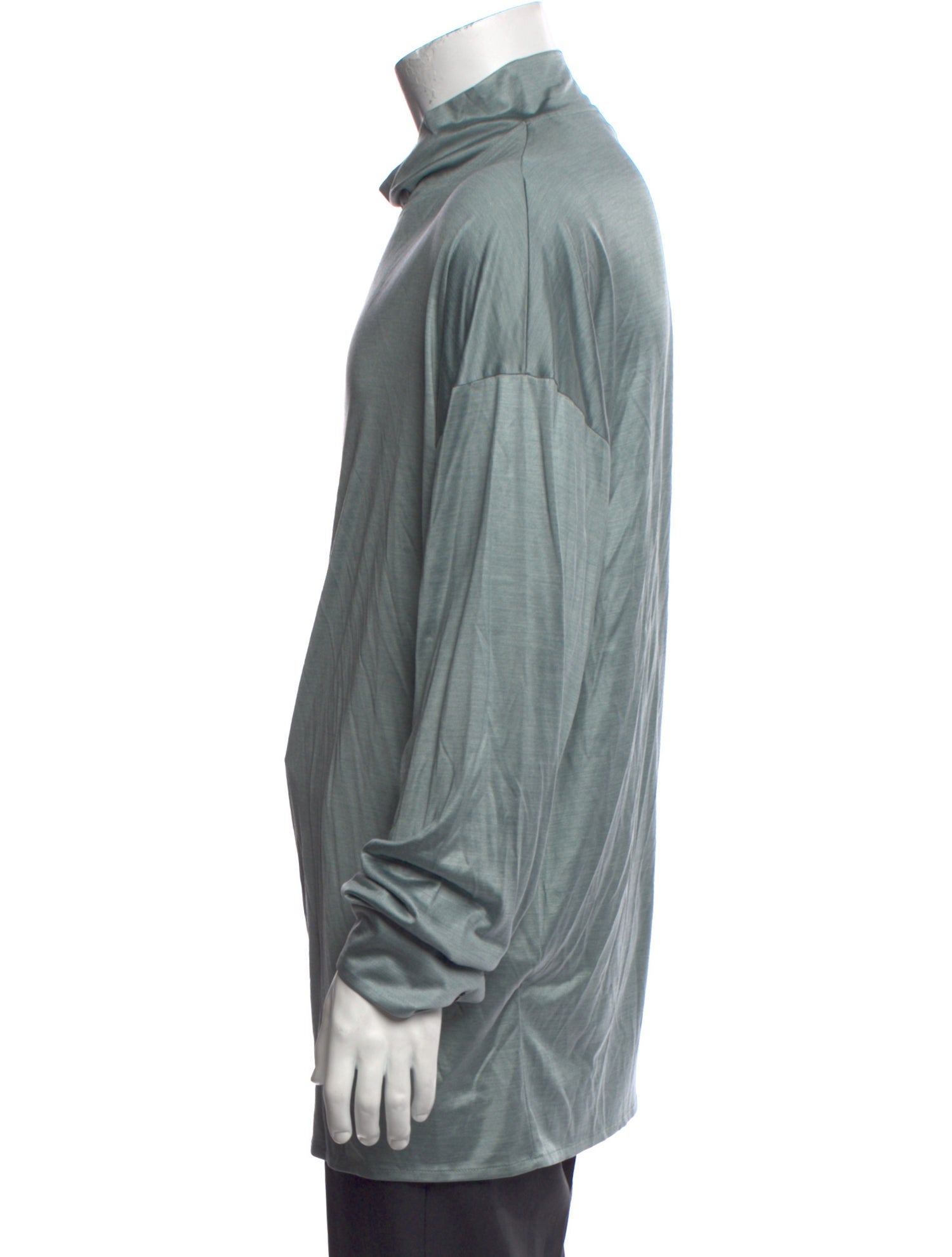 Ermenegildo Zegna Couture Mock Neck Long Sleeve T-Shirt