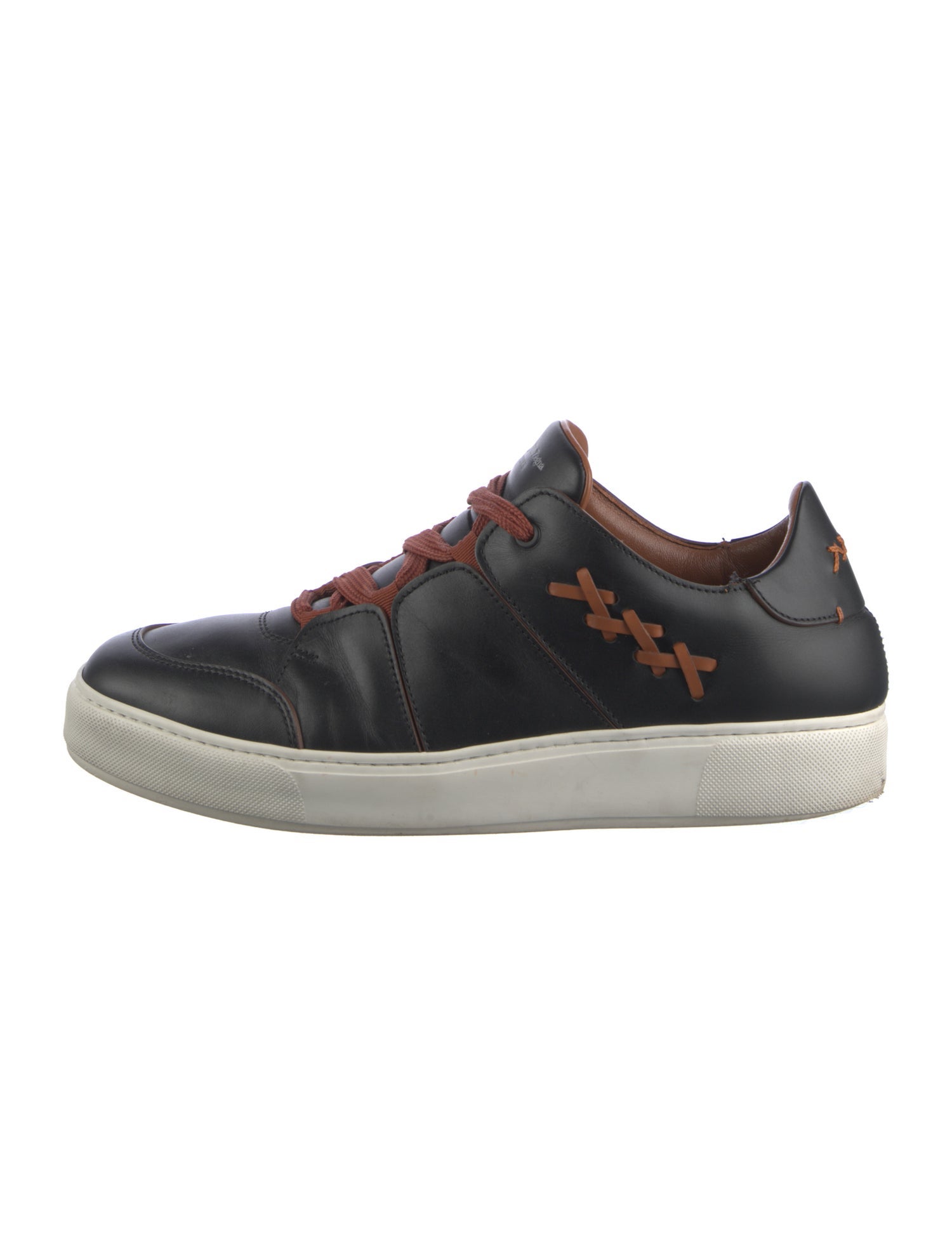 Ermenegildo Zegna Couture Leather Printed Sneakers